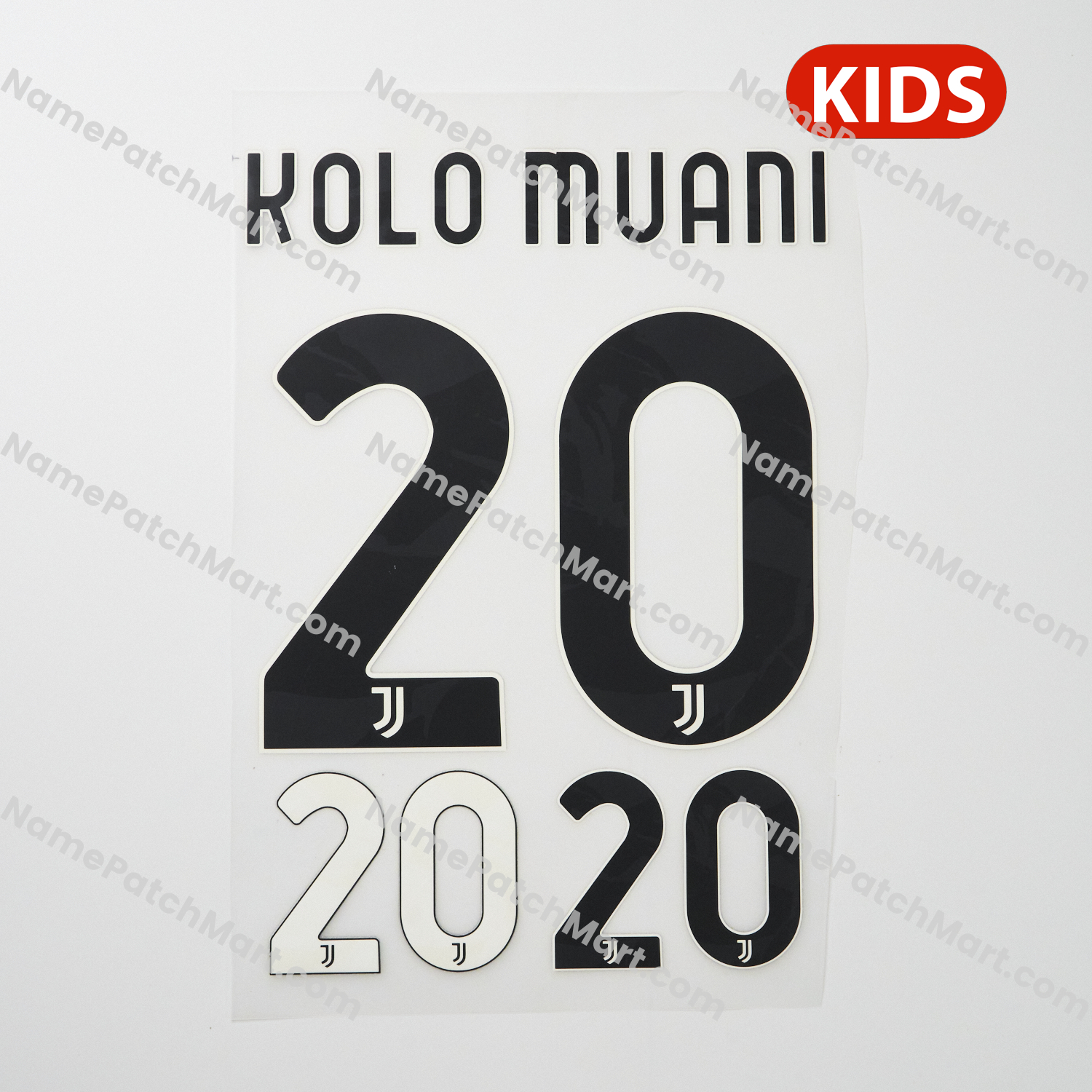 KIDS Kolo Muani #20 - Juventus 25-26 Home  | Name Number Set - NamePatchMart.COM