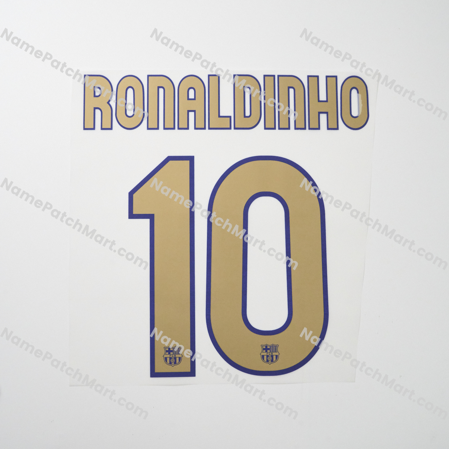 Ronaldinho #10 - Barcelona 2006-07 Home  | Name Number Set - NamePatchMart.COM