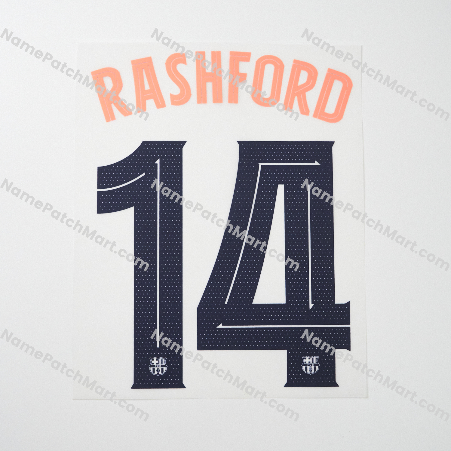 Rashford #14 (Champions League) - Barcelona 25-26 Third  | Name Number Set - NamePatchMart.COM