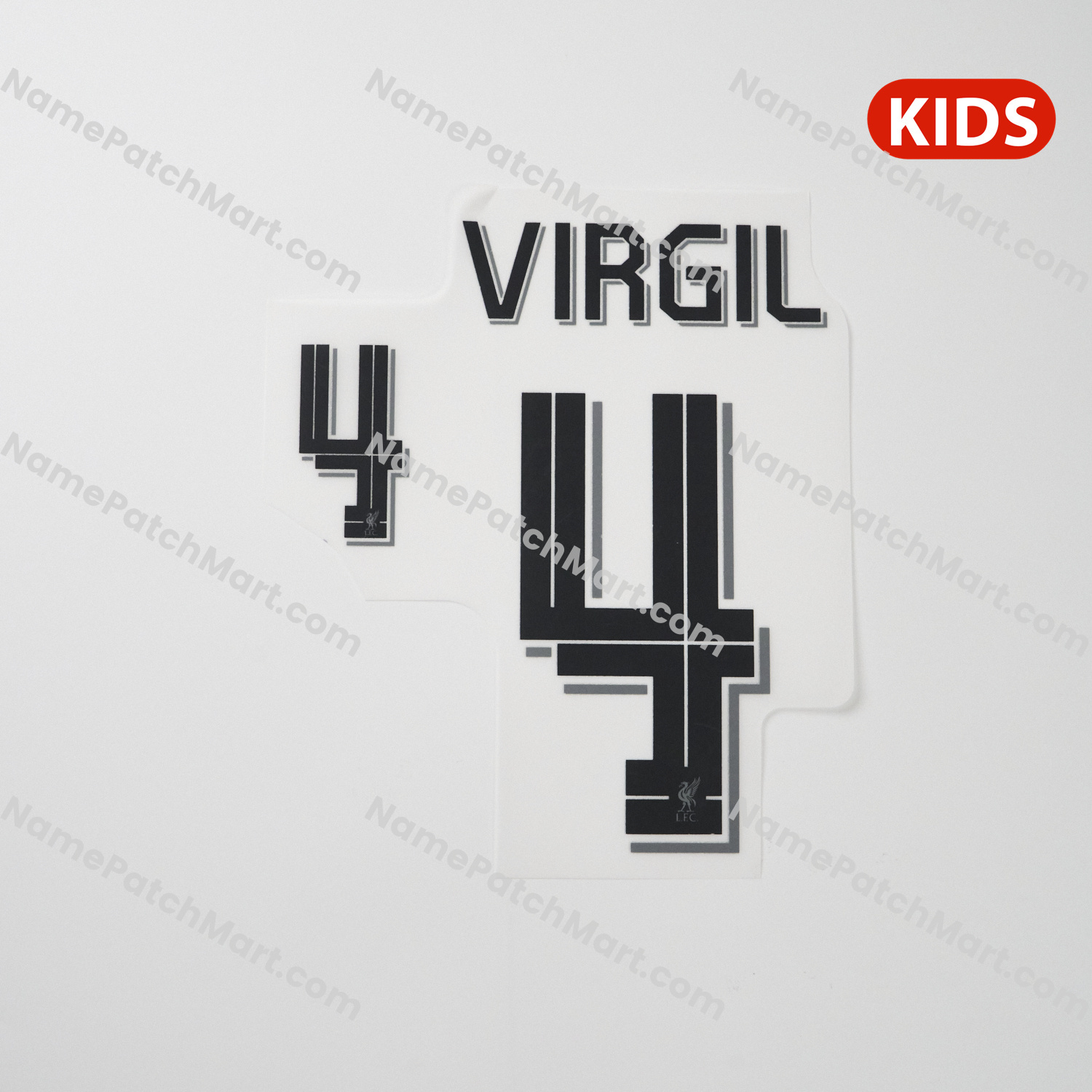 KIDS Virgil #4 (Champions League) - Liverpool 25-26 Away  | Name Number Set - NamePatchMart.COM