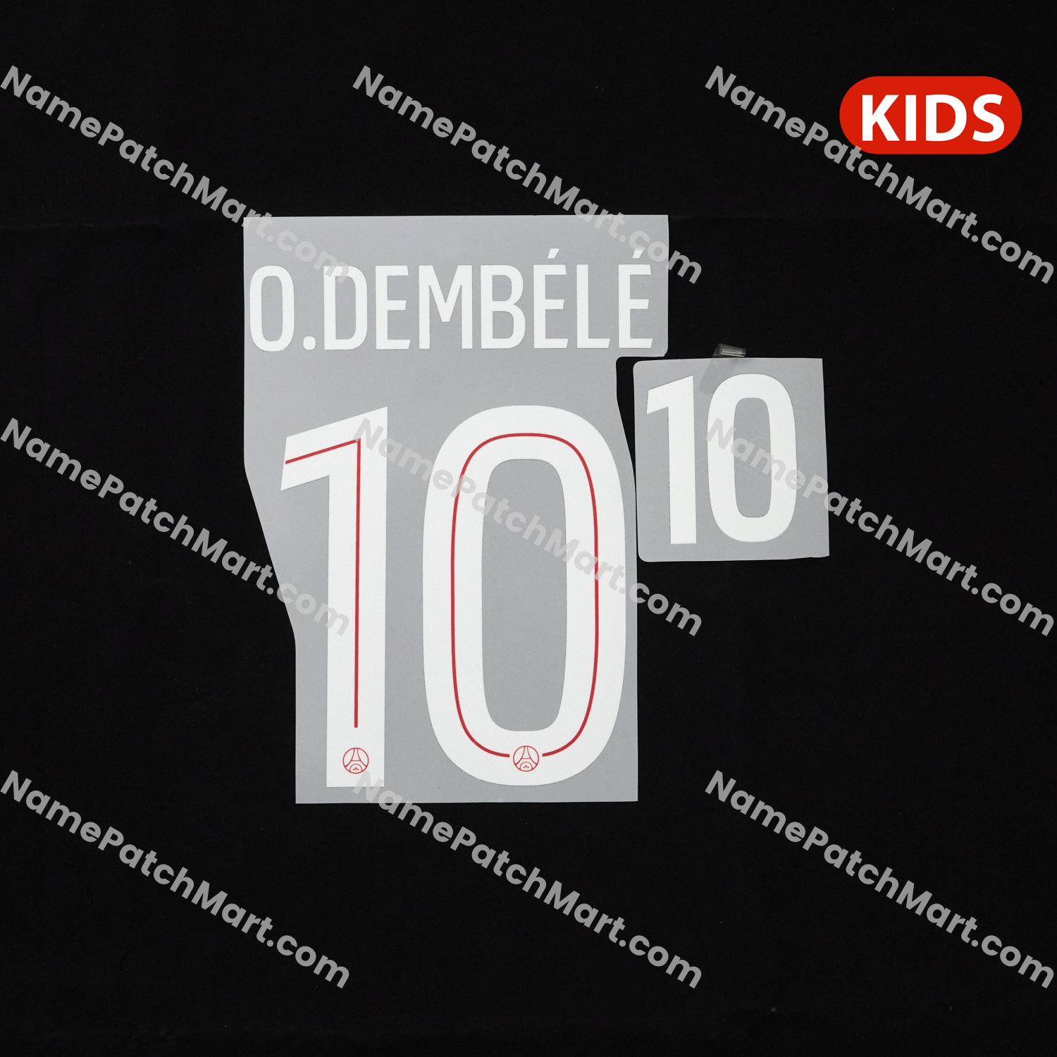 KIDS O.Dembélé #10 (Champions League) - Paris Saint-Germain PSG 25-26 Home  | Name Number Set - NamePatchMart.COM