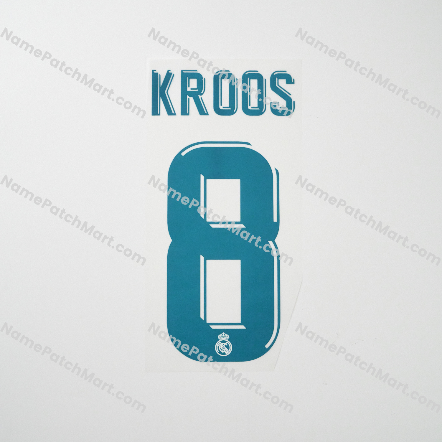 Kroos #8 (Champions League) - Real Madrid 2017-18 Home  | Name Number Set - NamePatchMart.COM