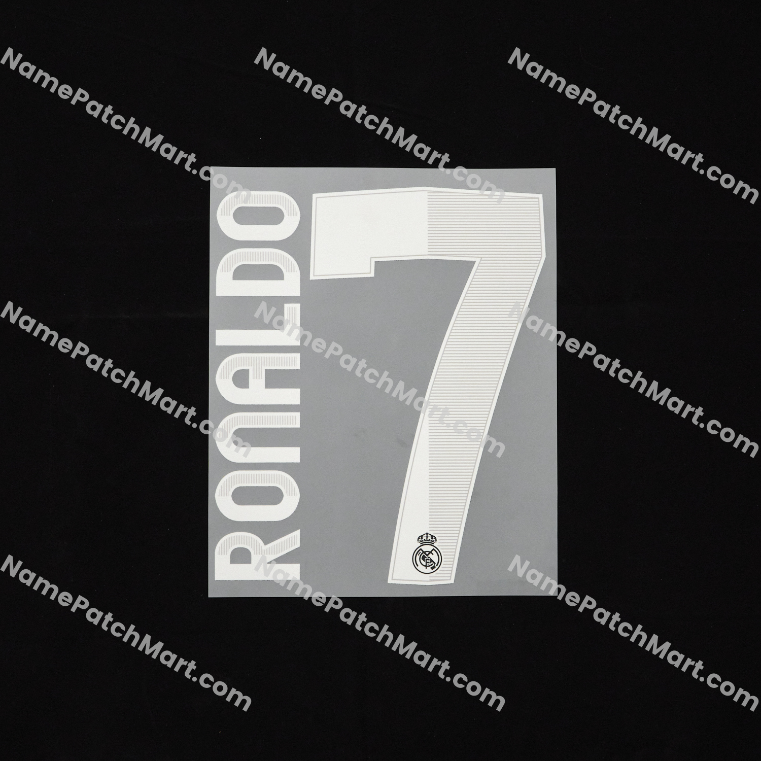 Ronaldo #7 (Champions League) - Real Madrid 2012-13 Away  | Name Number Set - NamePatchMart.COM