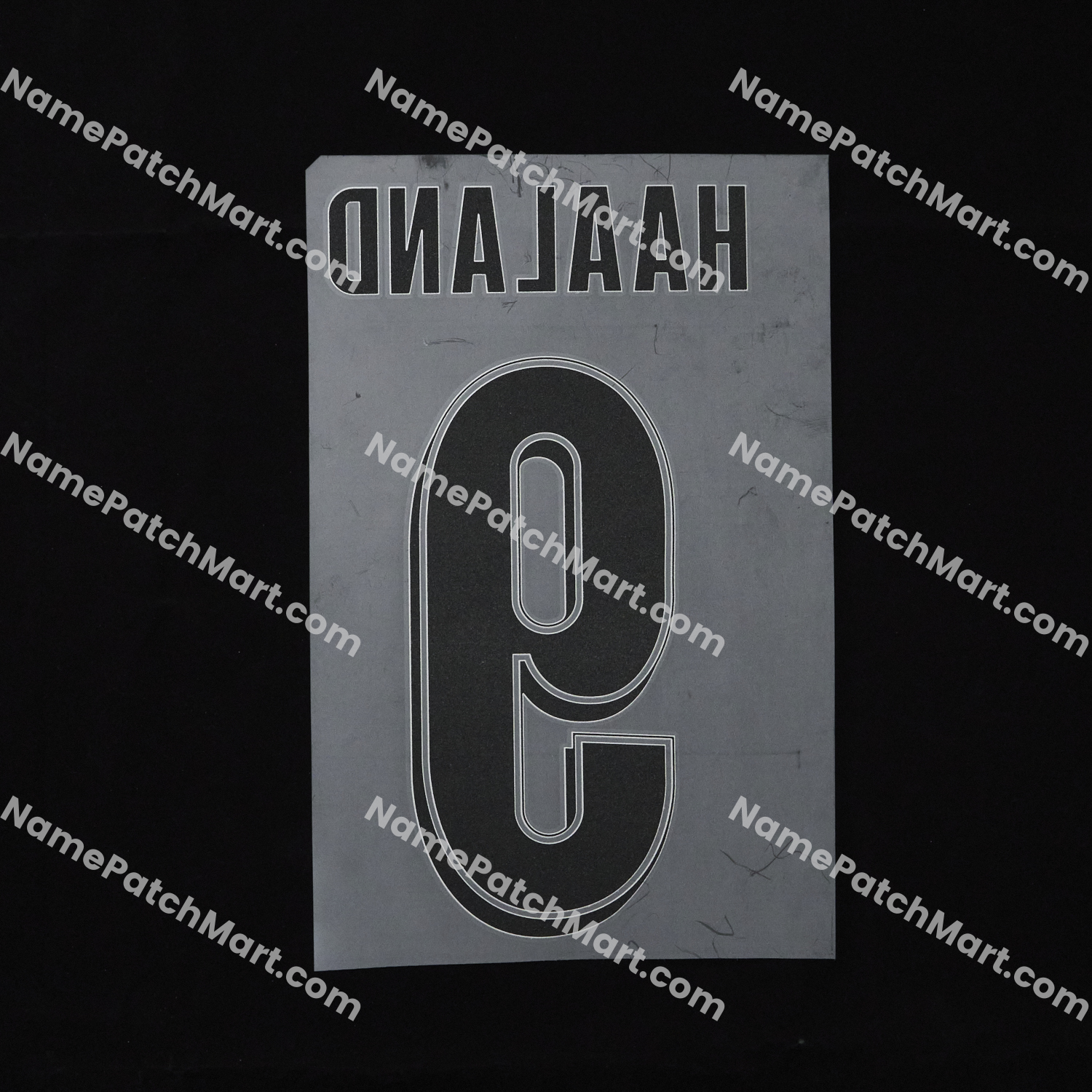 Haaland #9 (Champions League) - Manchester City 25-26 Away  | Name Number Set - NamePatchMart.COM