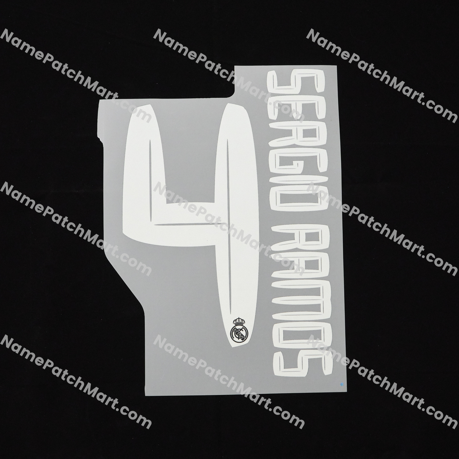 Sergio Ramos #4 (Champions League) - Real Madrid 2010-11 Away  | Name Number Set - NamePatchMart.COM