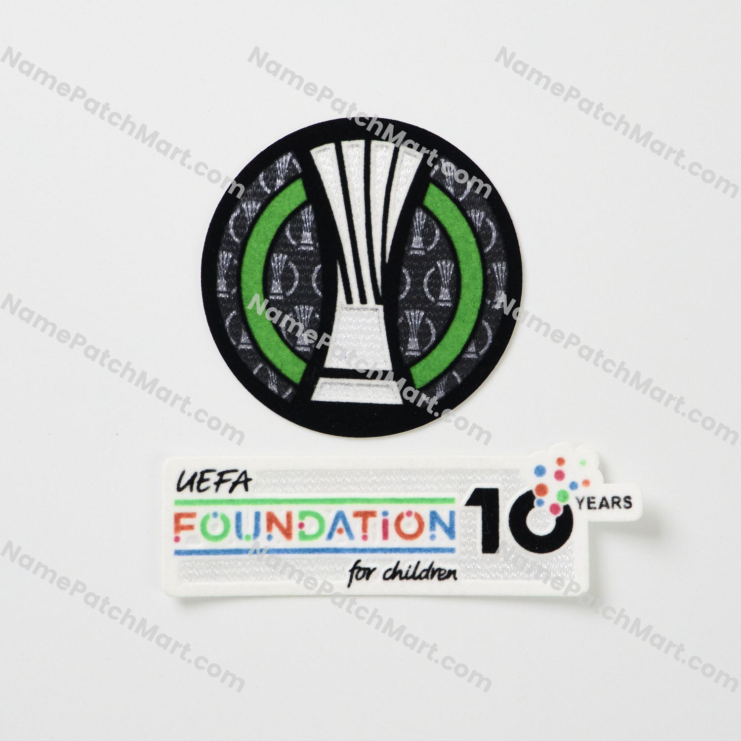 2025-26 UEFA Conference League + 10th Anniversary Foundation Patch  | Name Number Set - NamePatchMart.COM