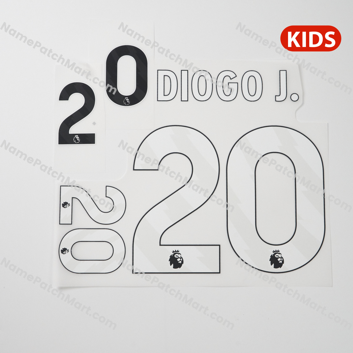 KIDS Diogo J. #20 (Premier League) - Liverpool 25-26 Home and Third  | Name Number Set - NamePatchMart.COM