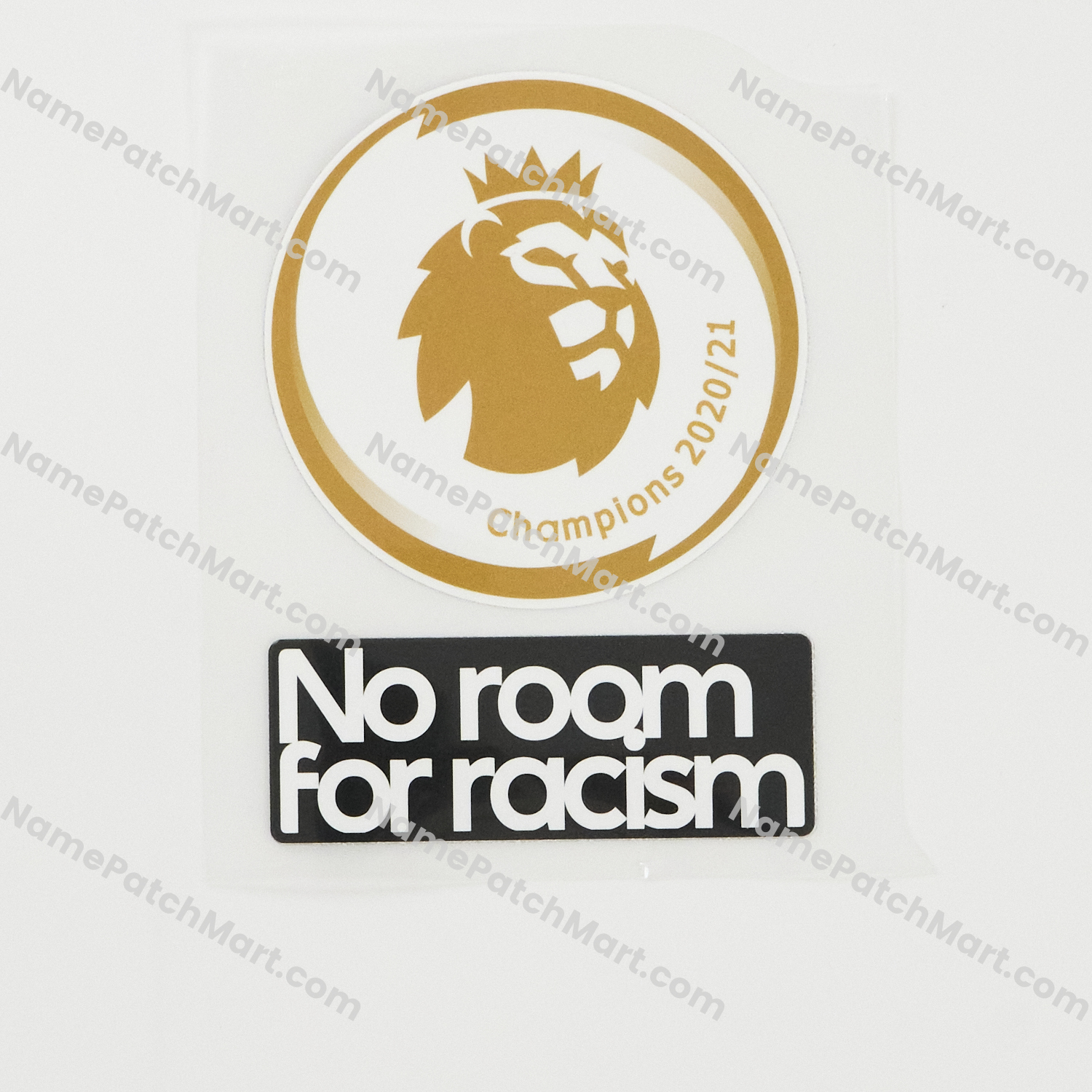 Retro 2021-22 Premier League Champions (2020-21 Winner) + No Room For Racism Players Patch Set  | Name Number Set - NamePatchMart.COM