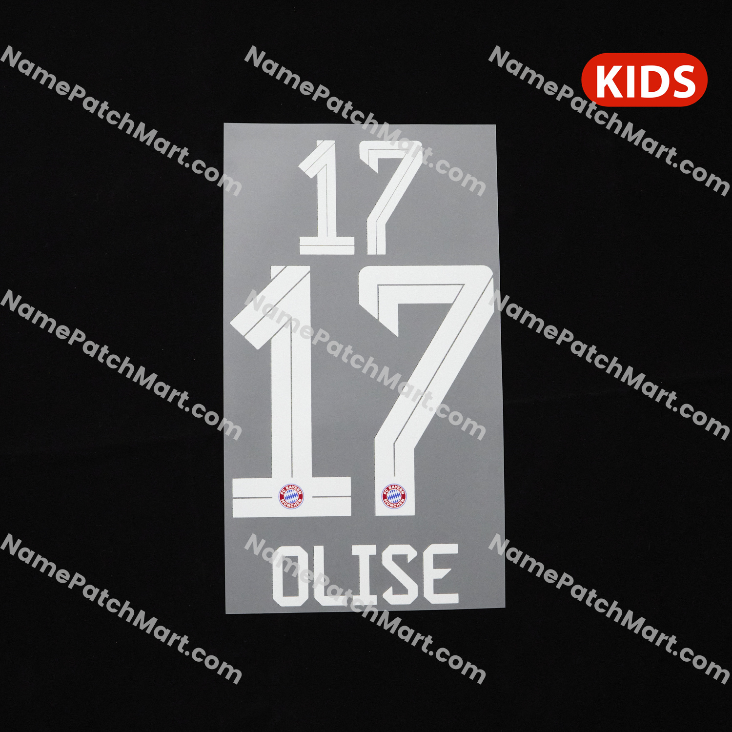 KIDS Olise #17 - Bayern Munich 25-26 Home  | Name Number Set - NamePatchMart.COM