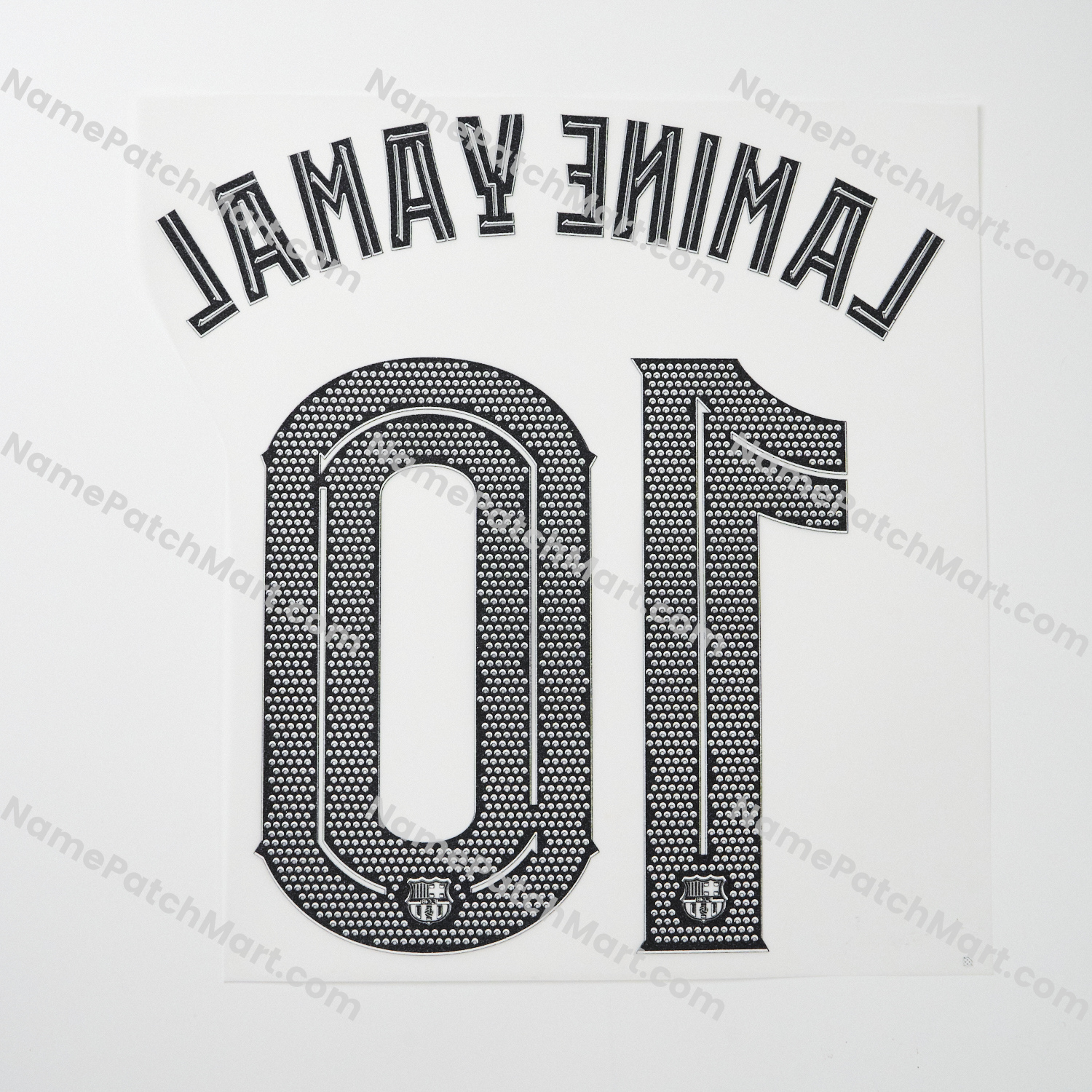 Lamine Yamal #10 (Champions League) - Barcelona 25-26 Away  | Name Number Set - NamePatchMart.COM