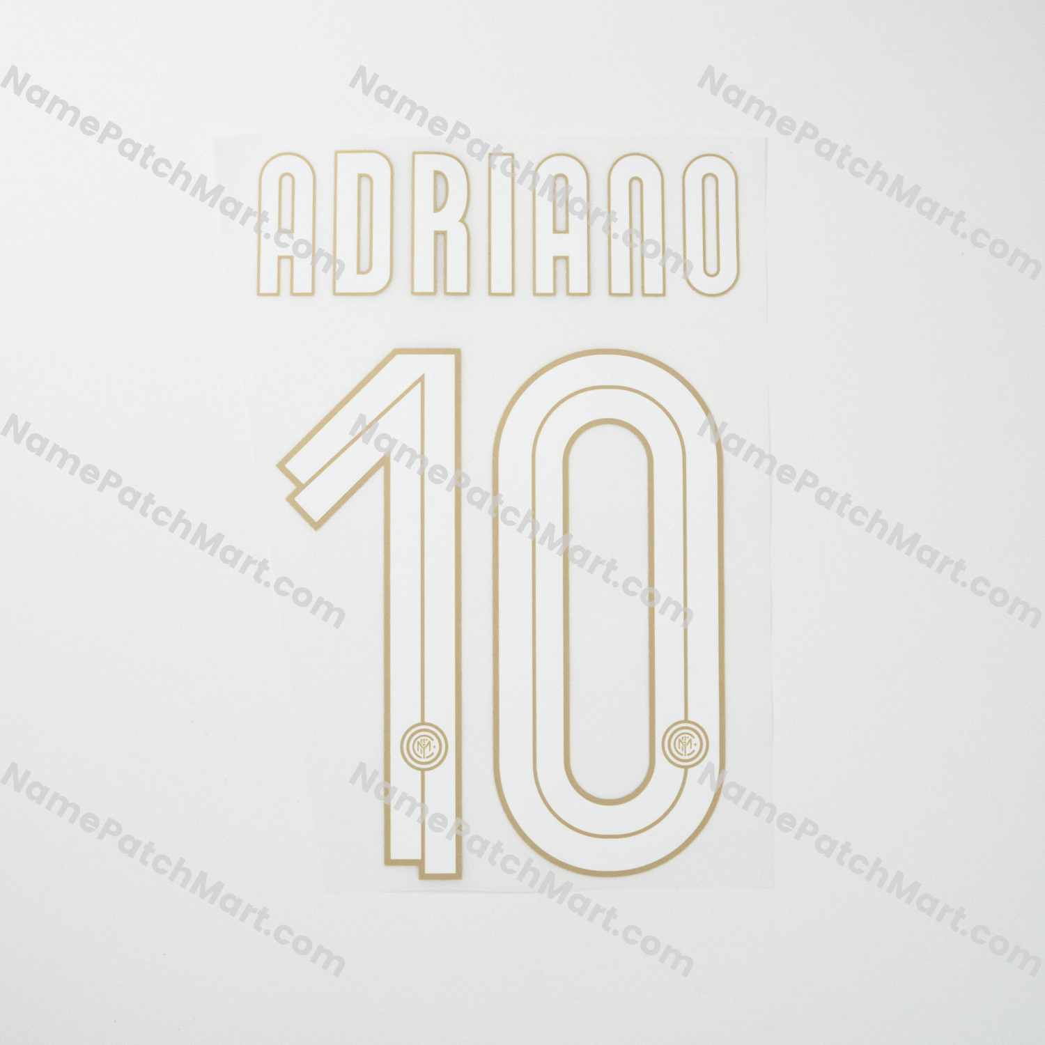 Adriano #10 - Inter Milan 2007-09 Home  | Name Number Set - NamePatchMart.COM