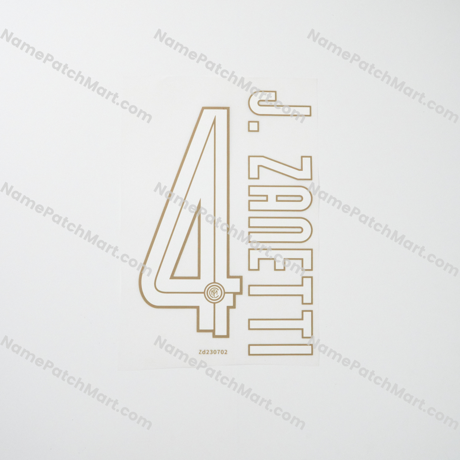 J.Zanetti #4 - Inter Milan 2007-09 Home  | Name Number Set - NamePatchMart.COM