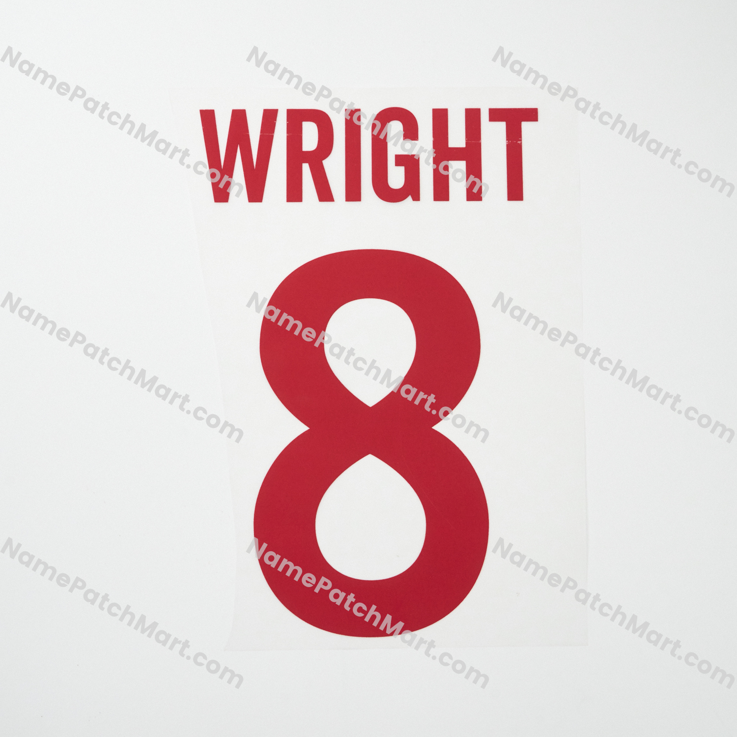 Wright #8 - Arsenal 1991-93 Away  | Name Number Set - NamePatchMart.COM