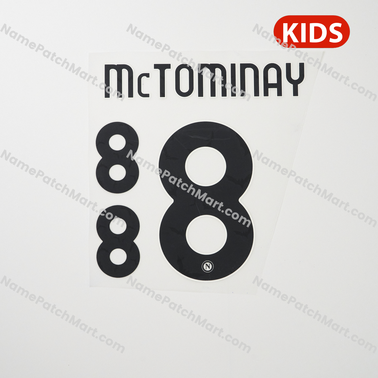 KIDS McTominay #8 (Halloween Special) - Napoli 25-26 - Black  | Name Number Set - NamePatchMart.COM