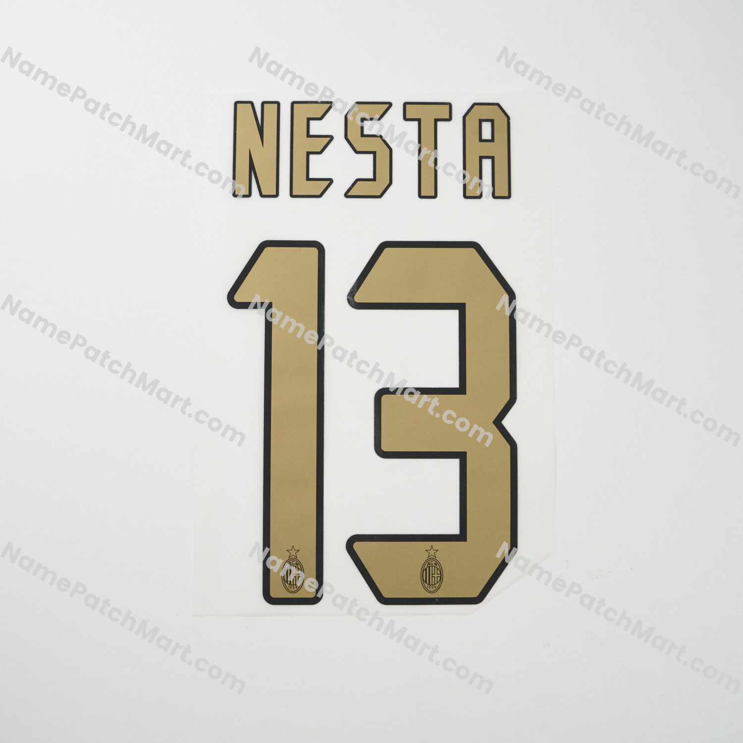 Nesta #13 - AC Milan 2004-07 Home  | Name Number Set - NamePatchMart.COM