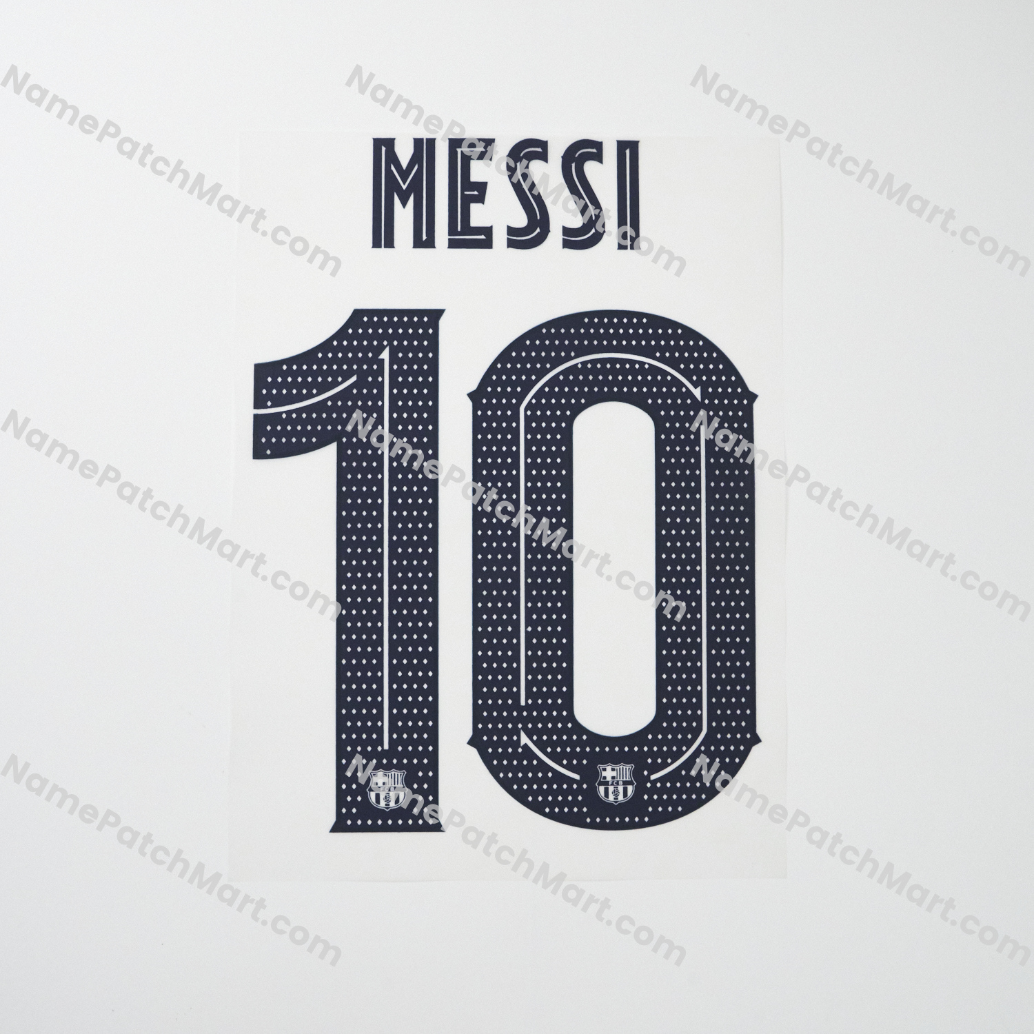 Messi #10 (Champions League) - Barcelona 2021-22 Away  | Name Number Set - NamePatchMart.COM