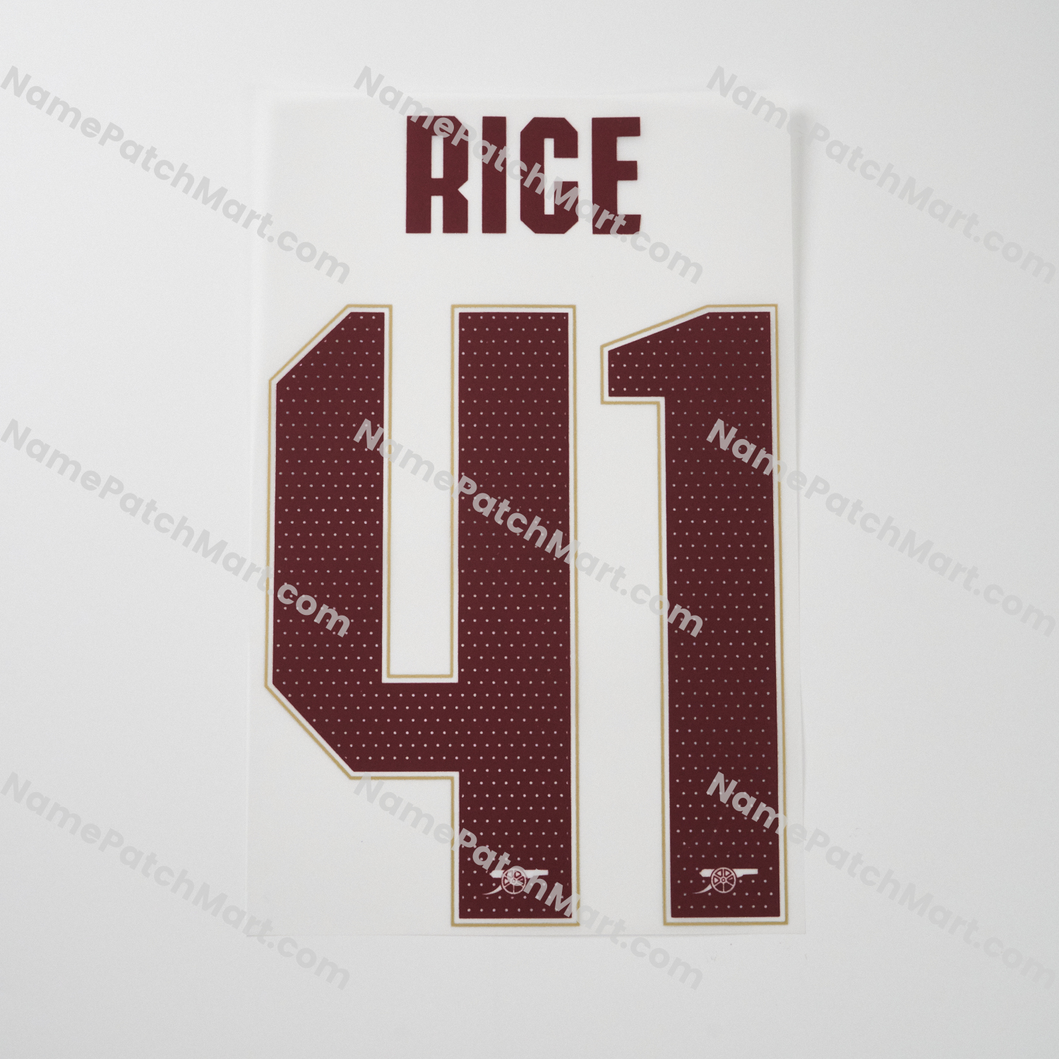 Rice #41 (Champions League) - Arsenal 25-26 Third  | Name Number Set - NamePatchMart.COM