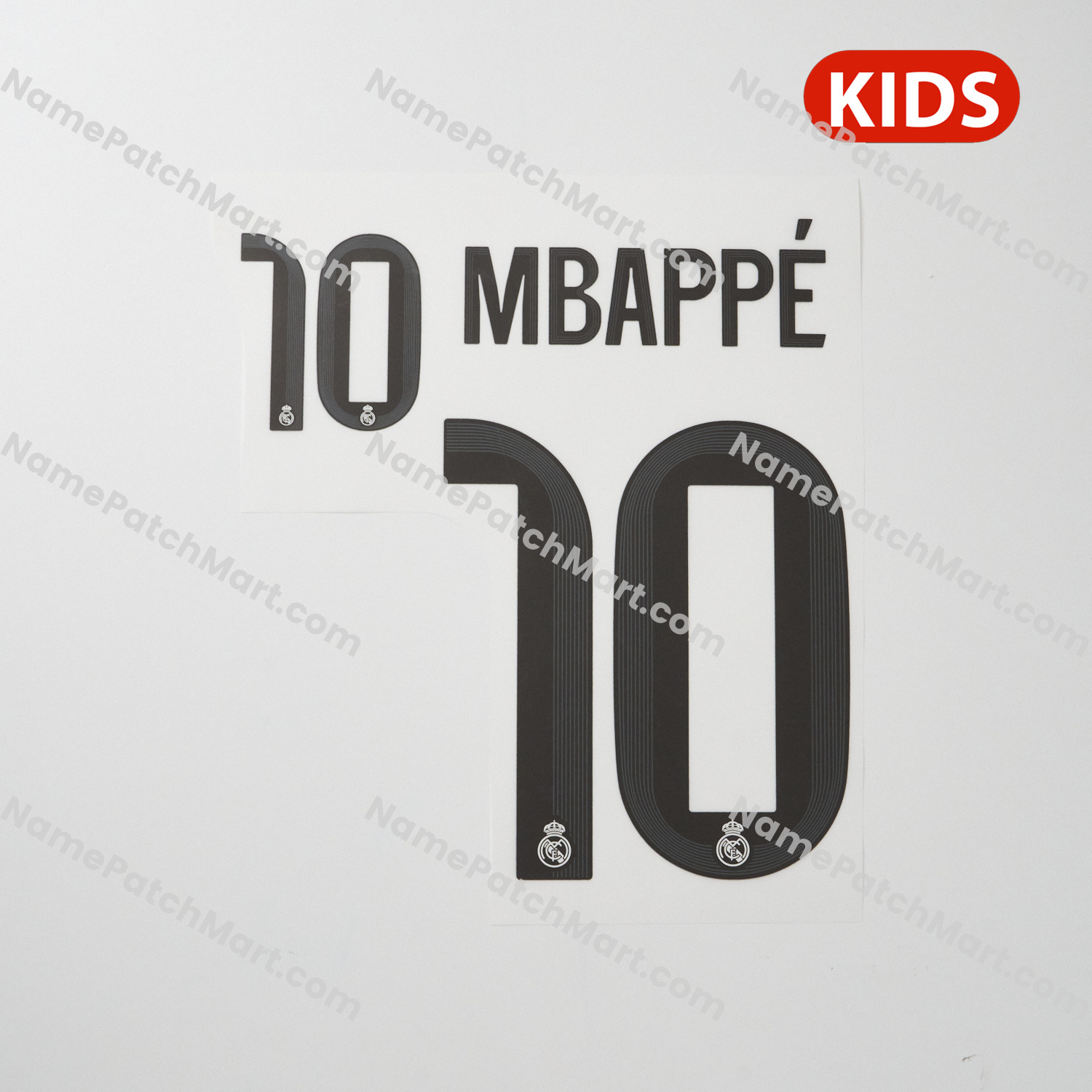 Mbappé #10 (Champions League) - Real Madrid25-26Home KIDS  | Name Number Set - NamePatchMart.COM