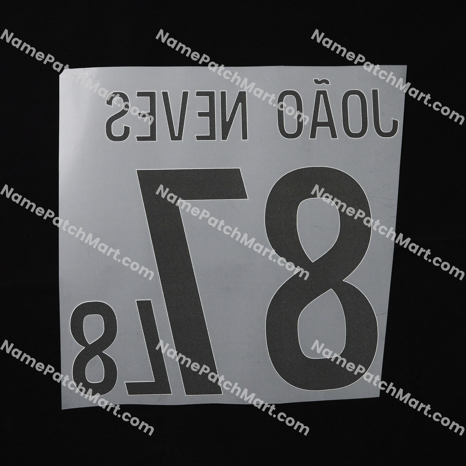 João Neves #87 (Ligue 1) - Paris Saint-Germain PSG 25-26 Home  | Name Number Set - NamePatchMart.COM