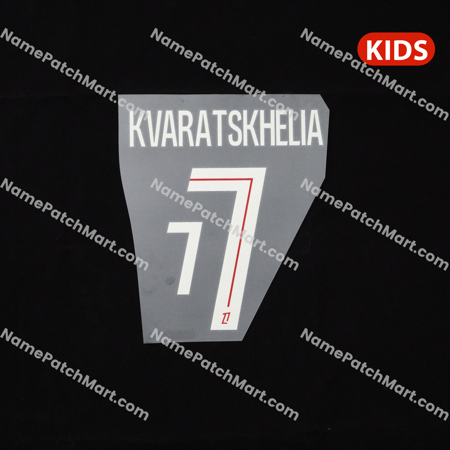 KIDS Kvaratskhelia #7 (Ligue 1) - Paris Saint-Germain PSG 25-26 Home  | Name Number Set - NamePatchMart.COM