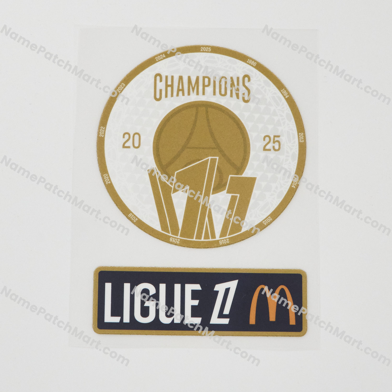 2025-26 Paris Saint Germain PSG Ligue 1 Champions Patch  | Name Number Set - NamePatchMart.COM