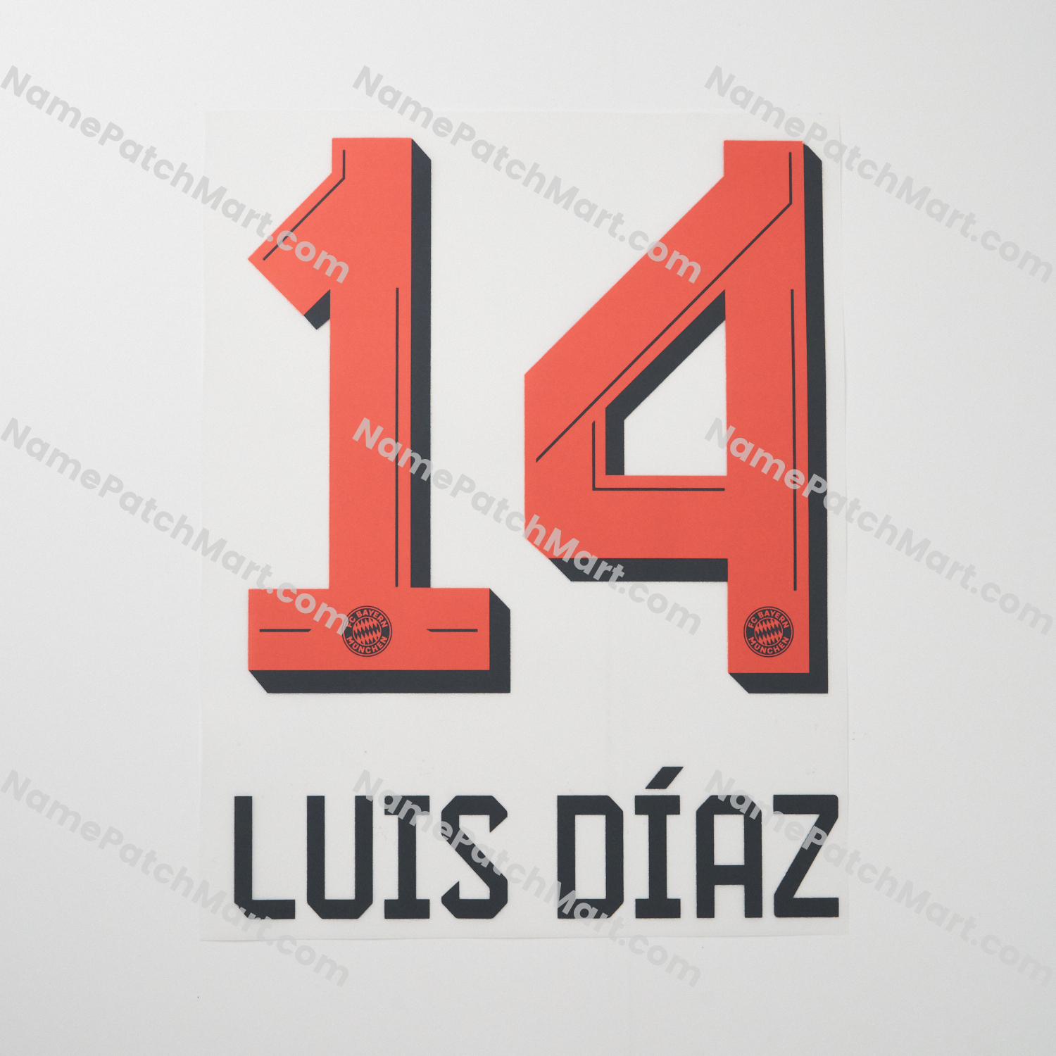Luis Díaz #14 - Bayern Munich 25-26 Away  | Name Number Set - NamePatchMart.COM