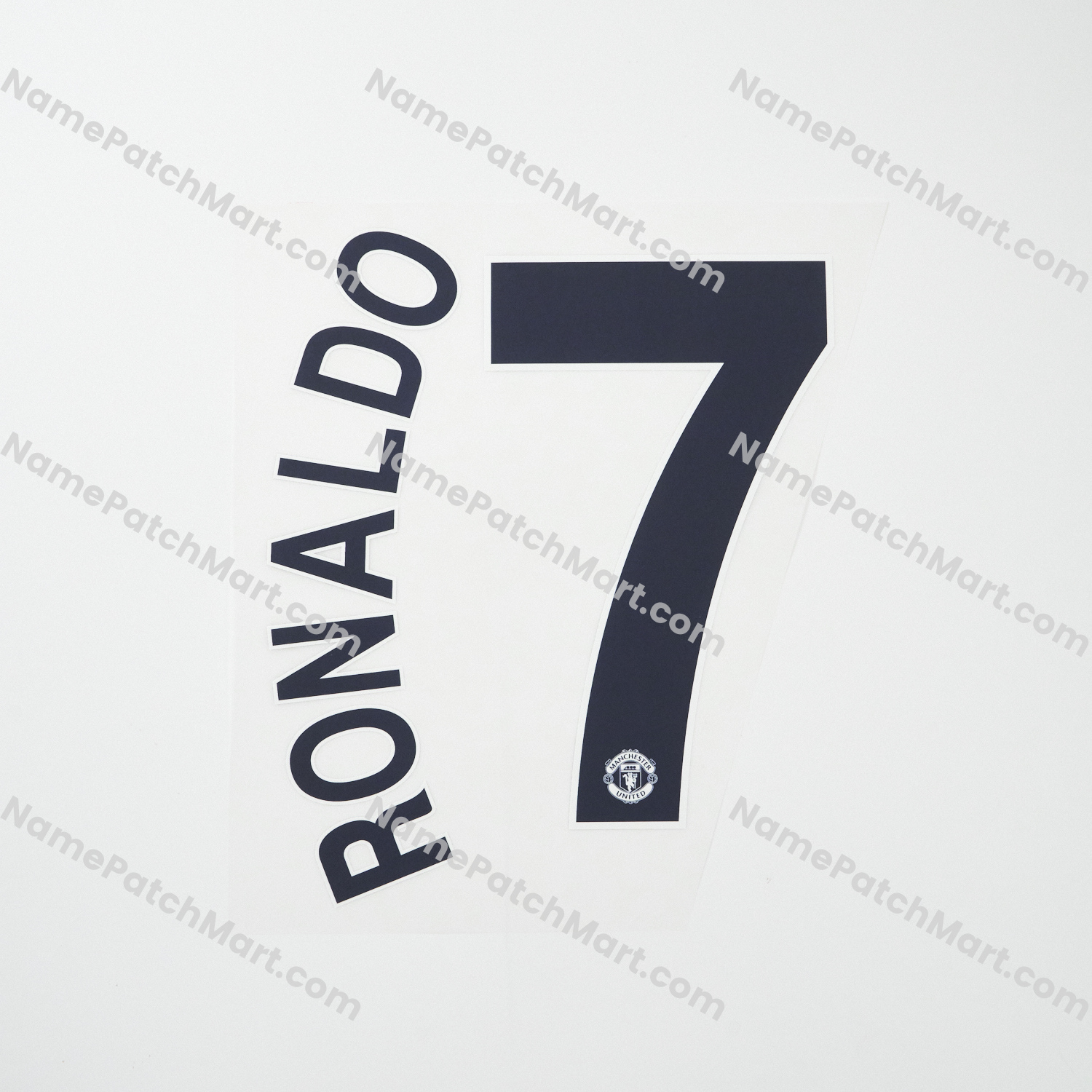 Ronaldo #7 (Champions League) - Manchester United 2008-09 Away  | Name Number Set - NamePatchMart.COM