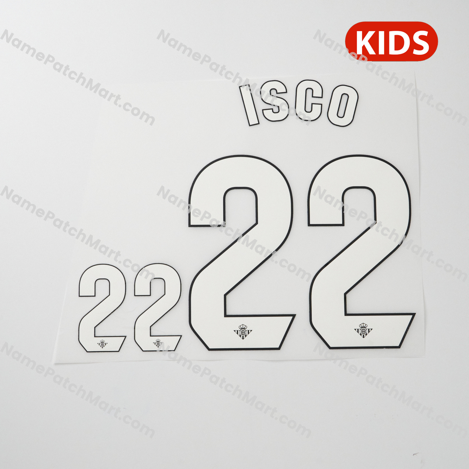 Isco #22 (La Liga) - Real Betis25-26Home KIDS  | Name Number Set - NamePatchMart.COM