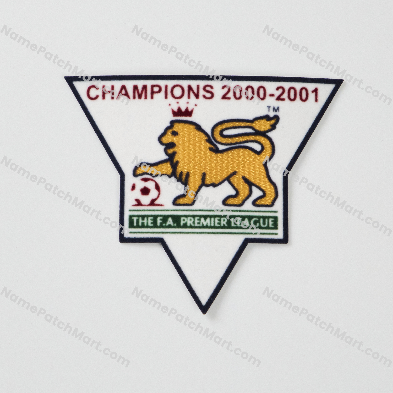 Retro 2001-02 Premier League Champions Patch (2000-01 Winner)  | Name Number Set - NamePatchMart.COM