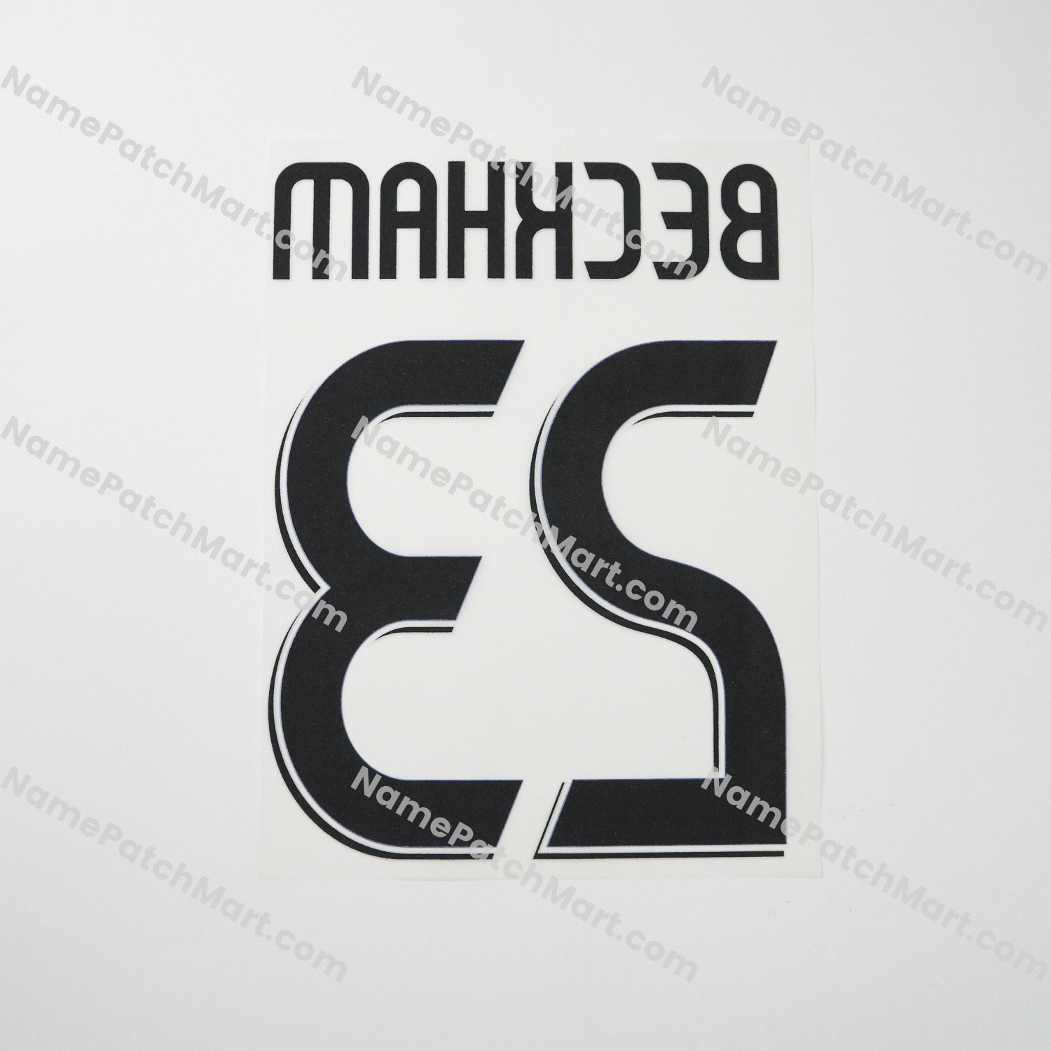 Beckham #23 - Real Madrid 2006-07 Home  | Name Number Set - NamePatchMart.COM