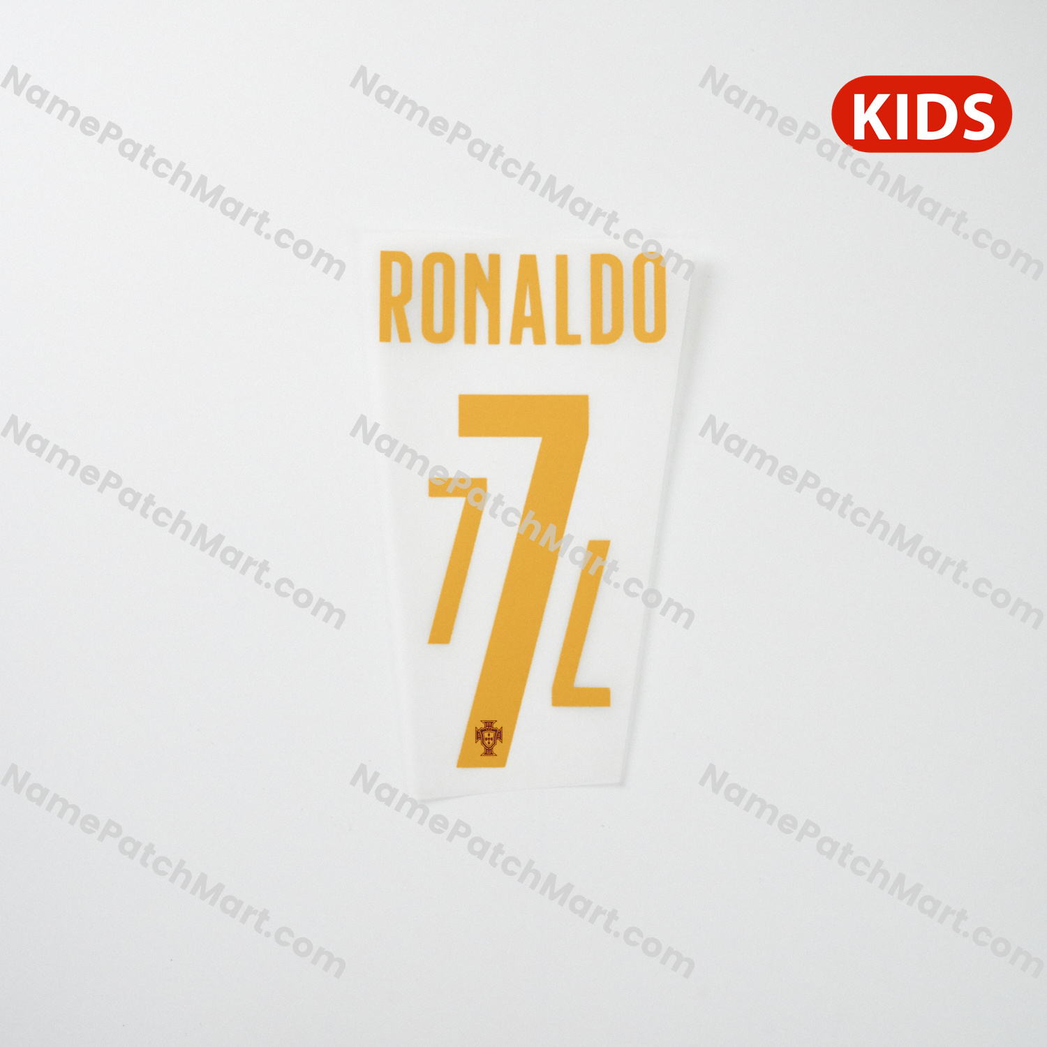 KIDS Ronaldo #7 - Portugal 2022 Home  | Name Number Set - NamePatchMart.COM
