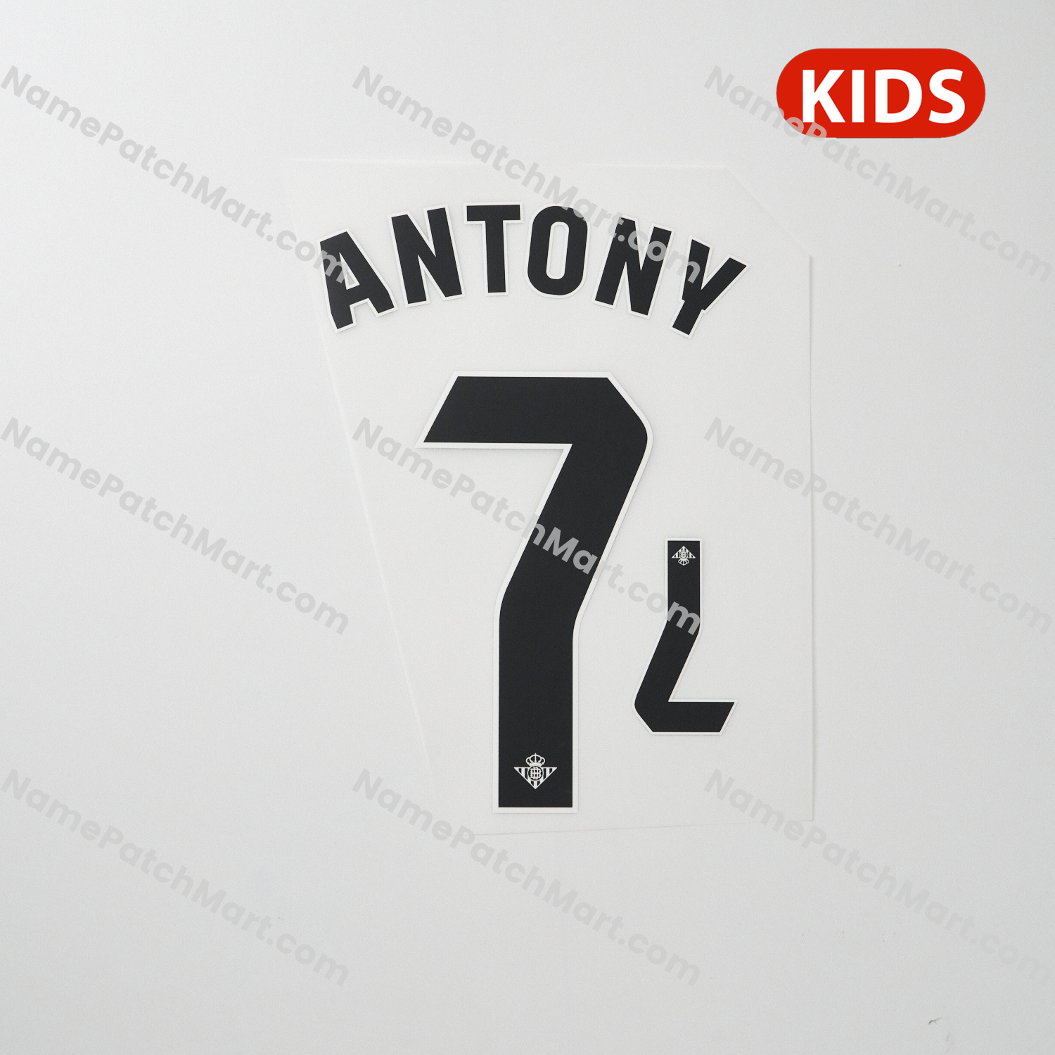 Antony #7 (La Liga) - Real Betis25-26Away KIDS  | Name Number Set - NamePatchMart.COM