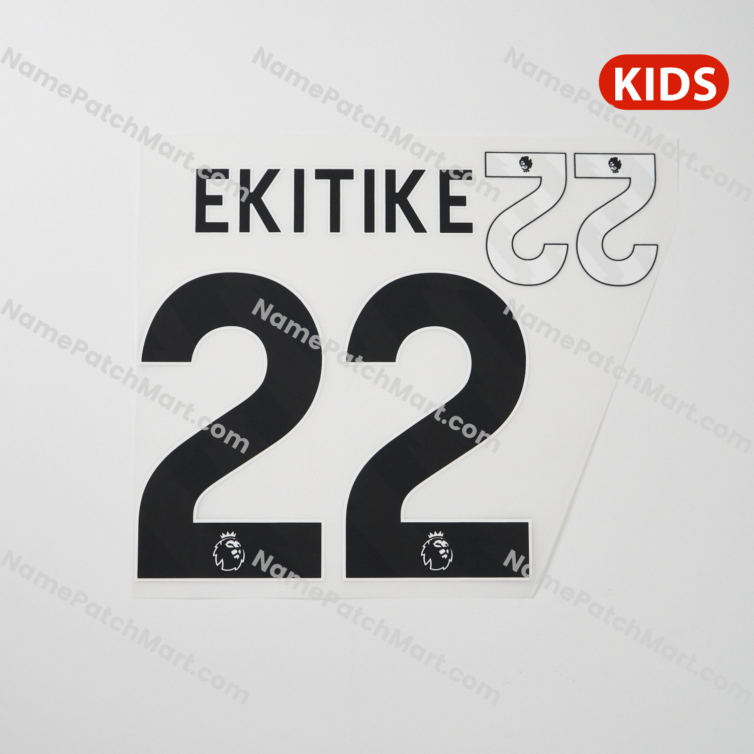 KIDS Ekitike #22 (Premier League) - Liverpool 25-26 Away  | Name Number Set - NamePatchMart.COM