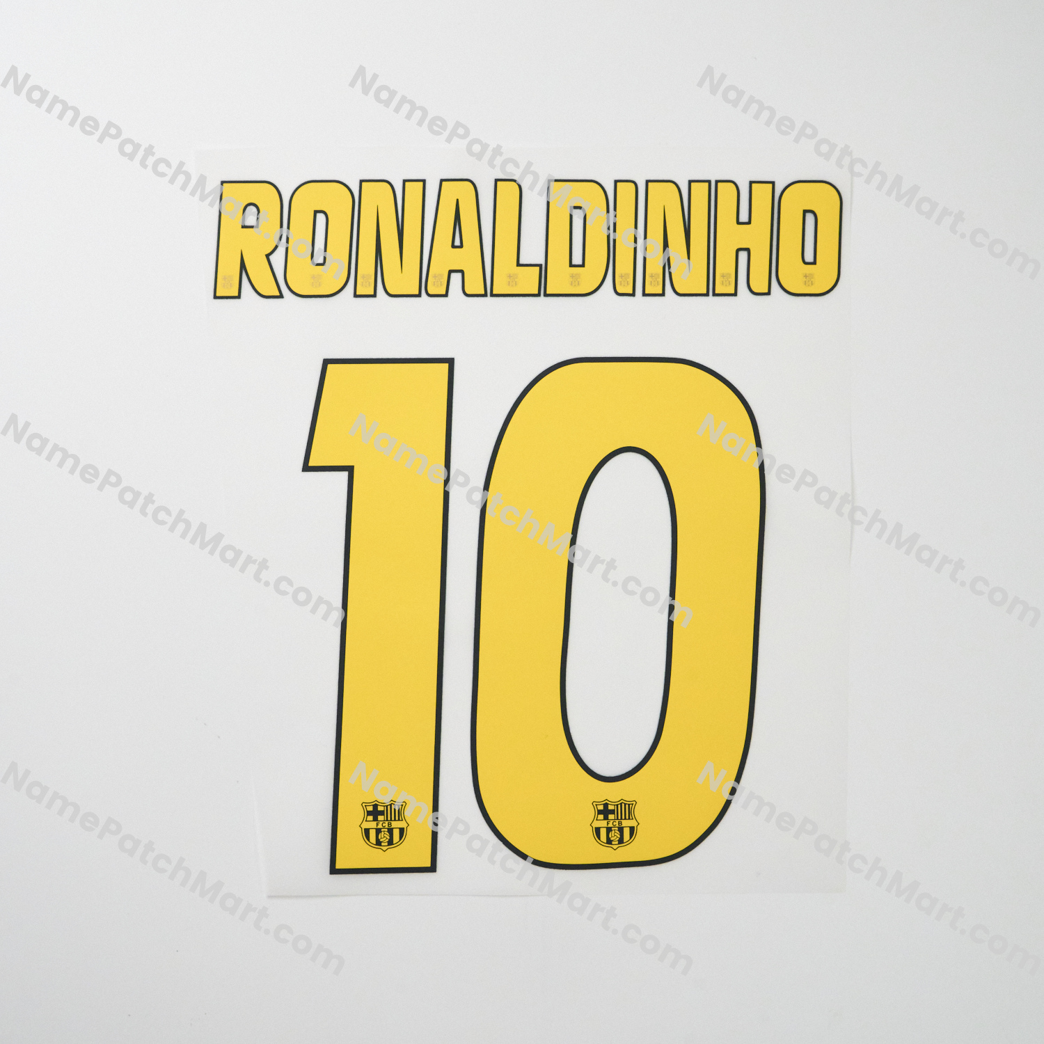 Ronaldinho #10 - Barcelona 2004-06 Home  | Name Number Set - NamePatchMart.COM