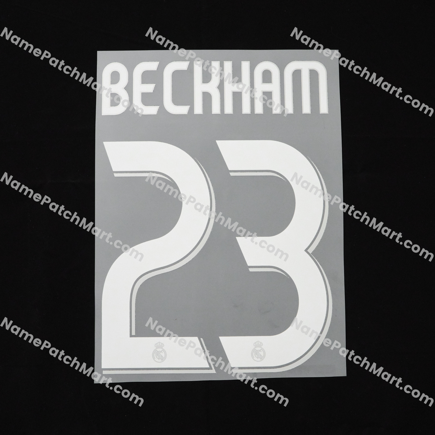 Beckham #23 - Real Madrid 2006-07 Away  | Name Number Set - NamePatchMart.COM
