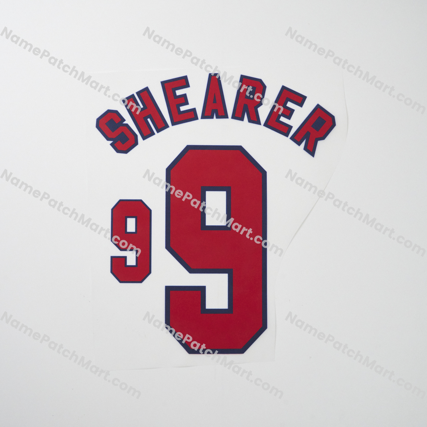 Shearer #9 - England 1998 Home  | Name Number Set - NamePatchMart.COM