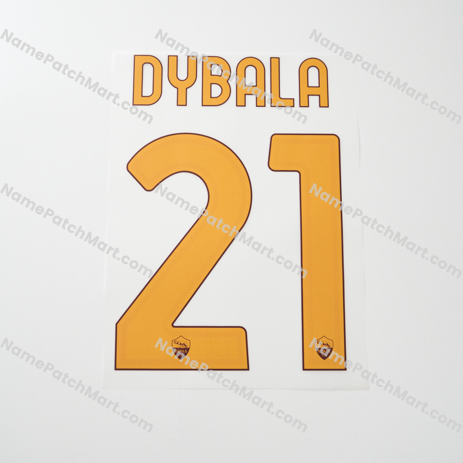 Dybala #21 (Series A) - AS Roma 25-26 Home  | Name Number Set - NamePatchMart.COM