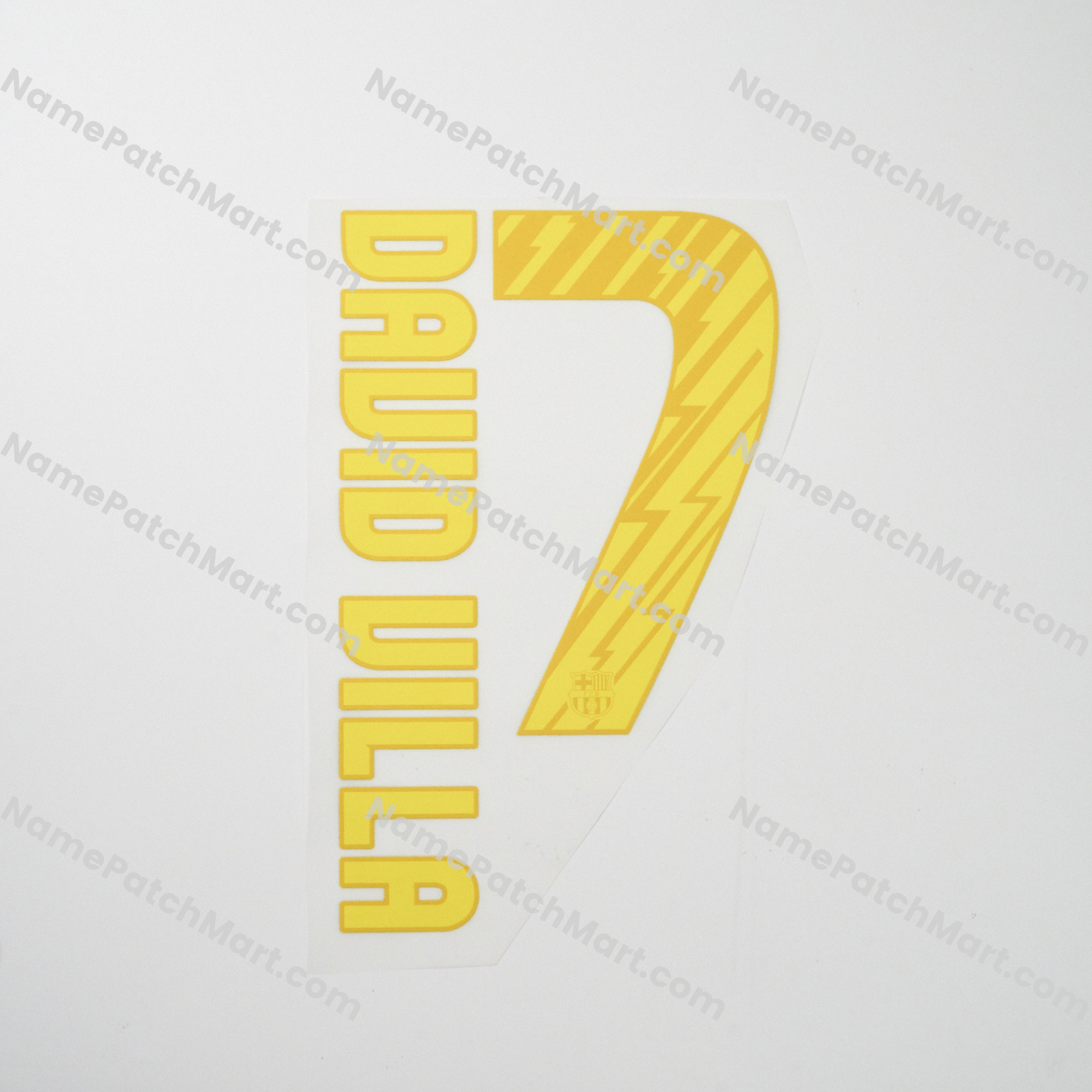 David Villa #7 - Barcelona 2010-11 Home  | Name Number Set - NamePatchMart.COM