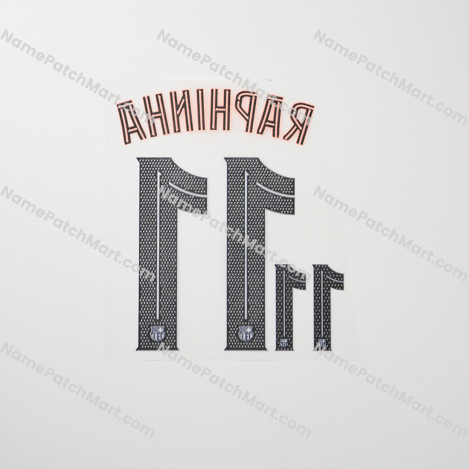 KIDS Raphinha #11 (Champions League) - Barcelona 25-26 Third  | Name Number Set - NamePatchMart.COM