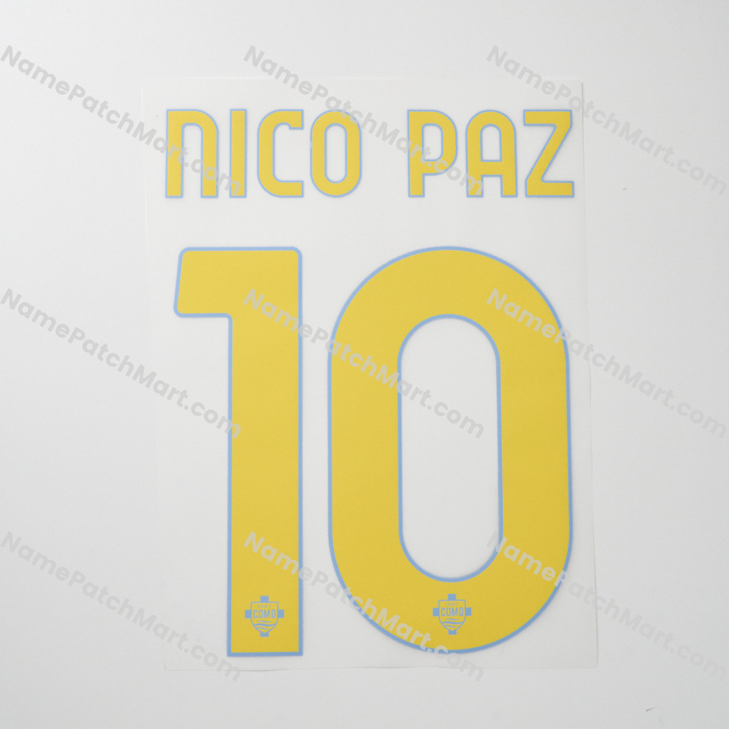 Nico Paz #10 - Como 25-26 Third  | Name Number Set - NamePatchMart.COM