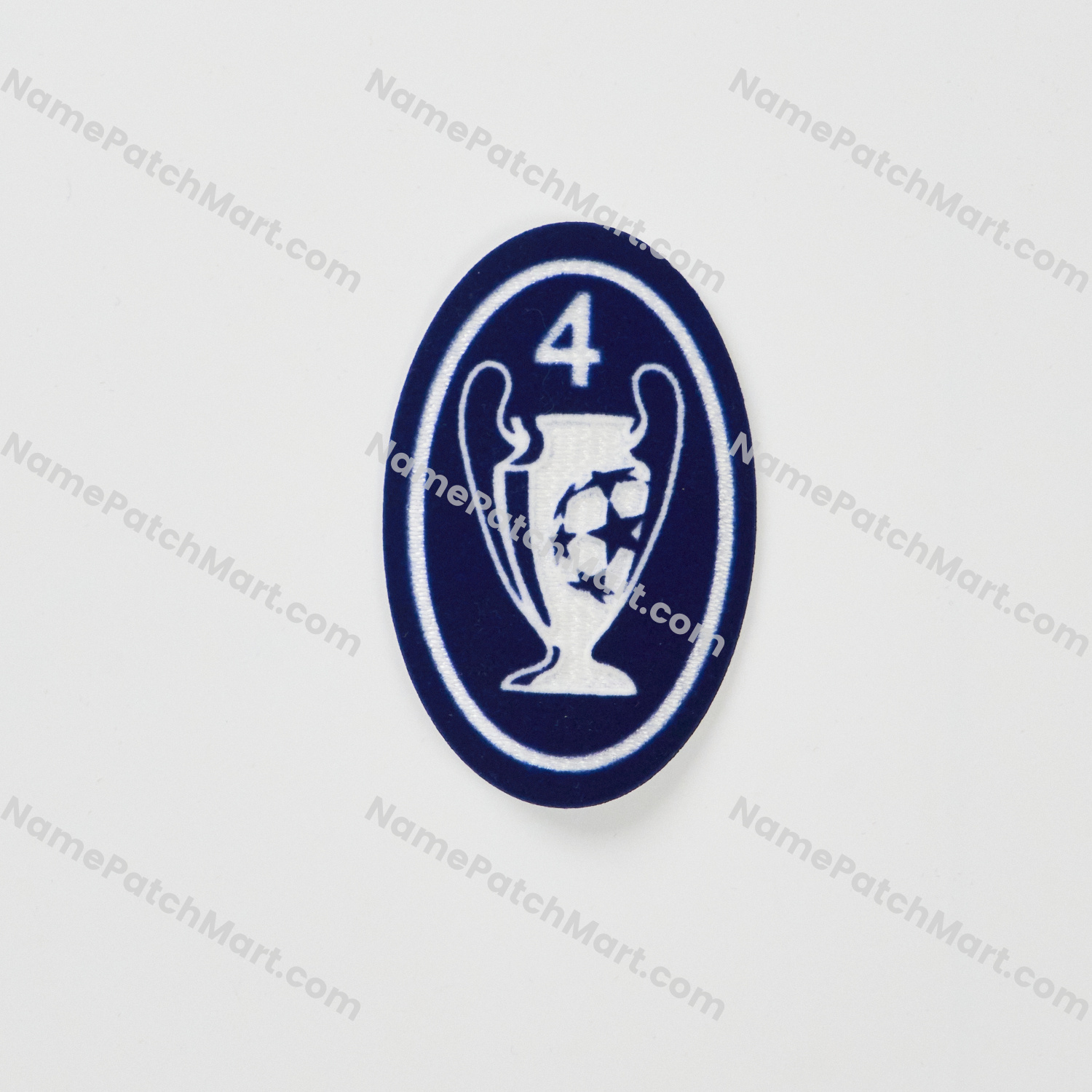 2003-06 UEFA Champions League '4 Times Winner ' Trophy Patch  | Name Number Set - NamePatchMart.COM