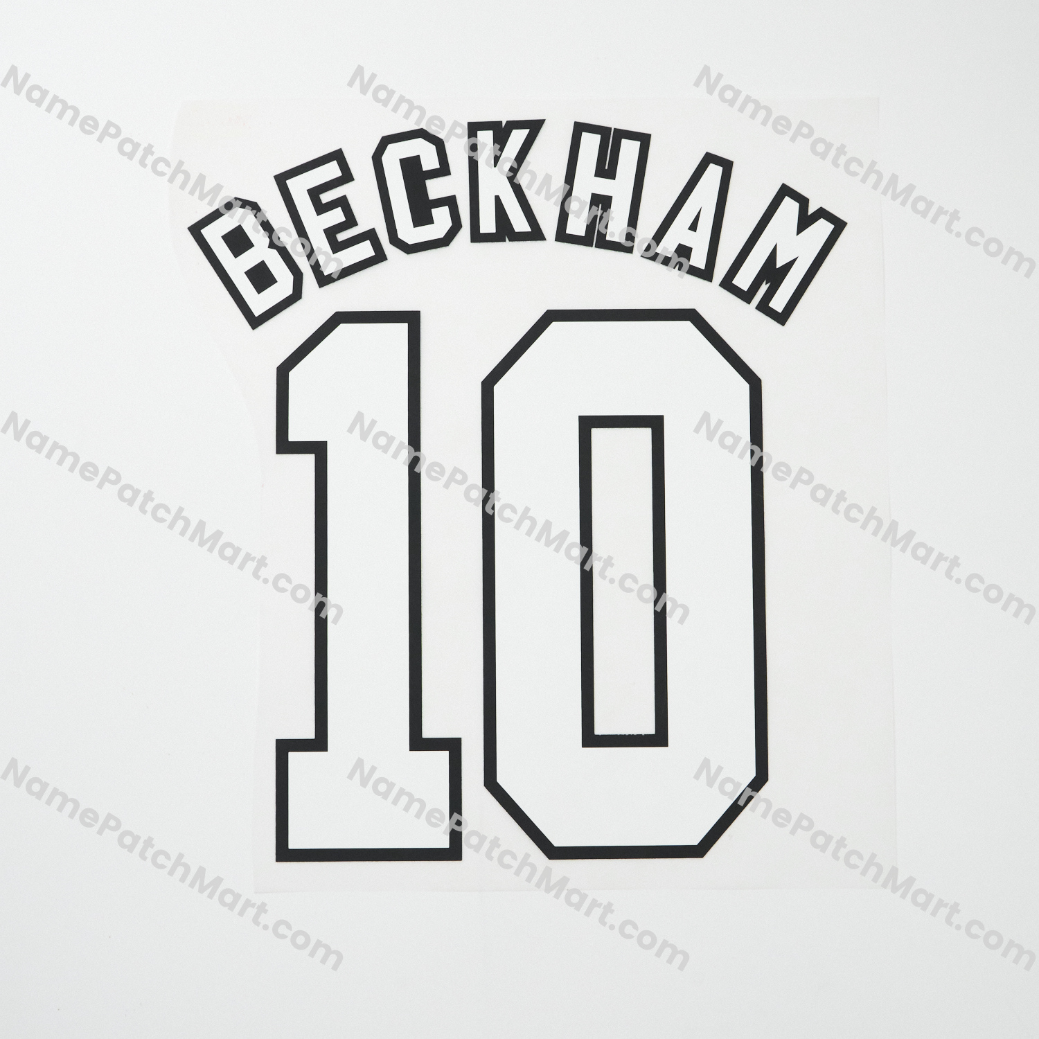 Beckham #10 (Champions League) - Manchester United 1996-97 Away  | Name Number Set - NamePatchMart.COM