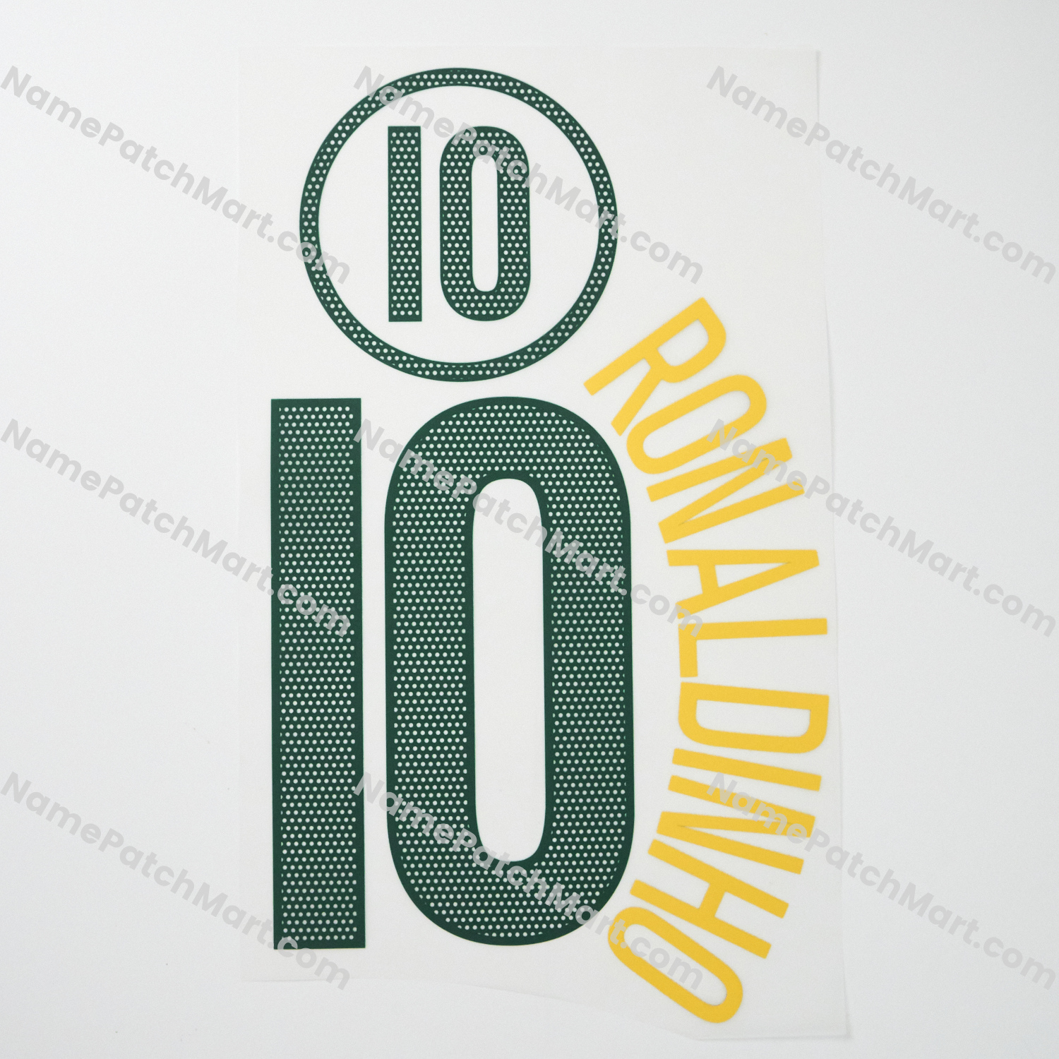 Ronaldinho #10 - Brazil 2004 Home  | Name Number Set - NamePatchMart.COM