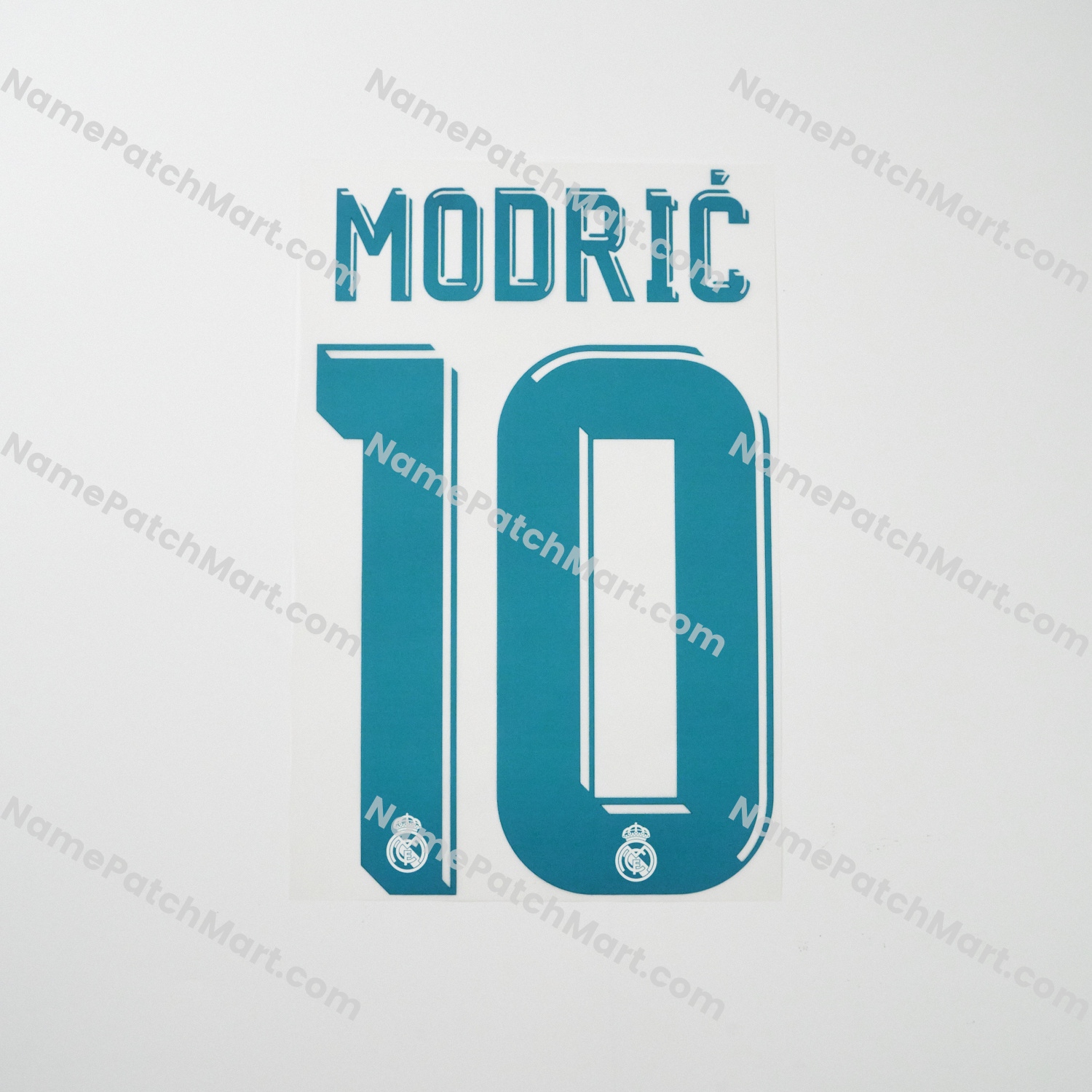Modrić #10 (Champions League) - Real Madrid 2017-18 Home  | Name Number Set - NamePatchMart.COM