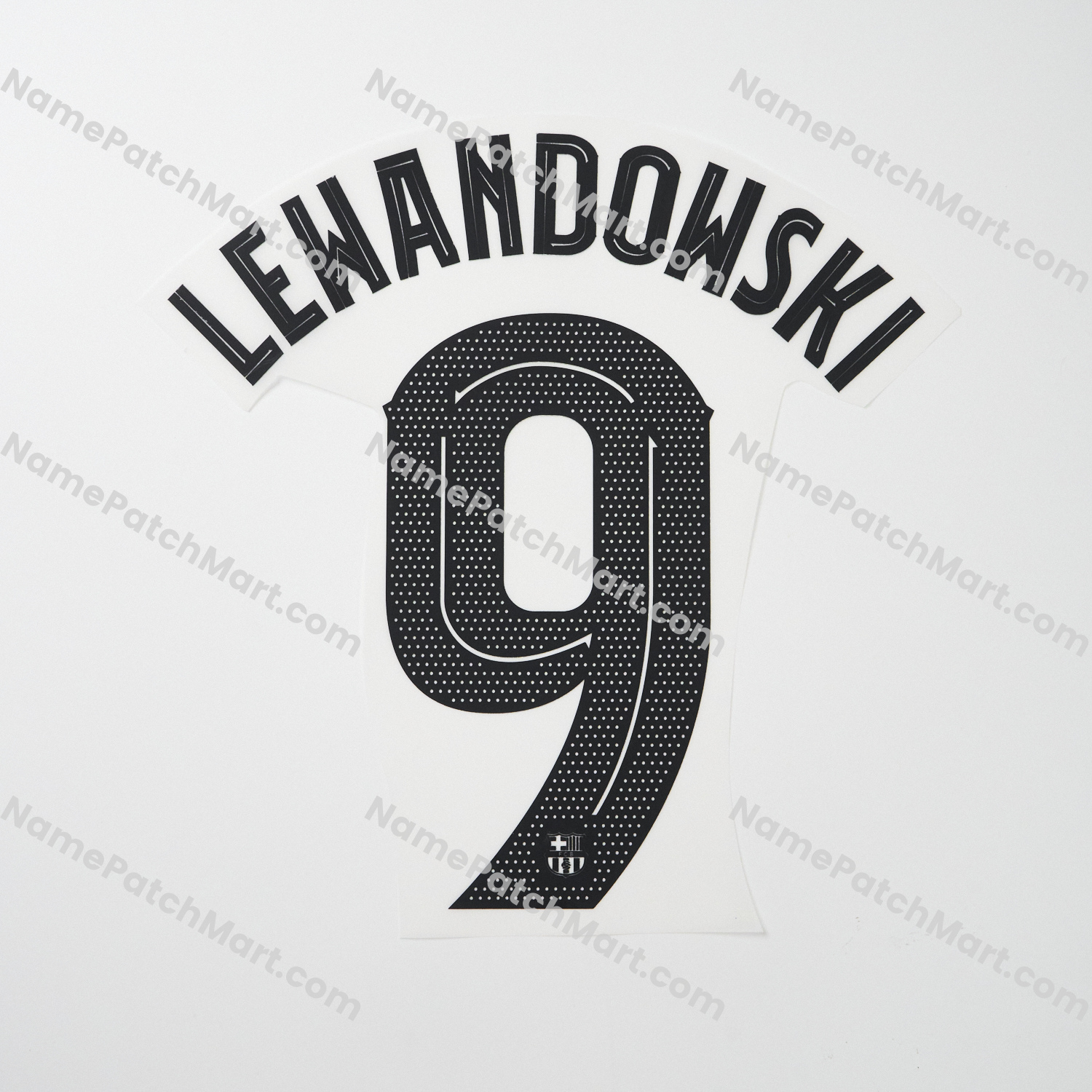 Lewandowski #9 (Champions League) - Barcelona 25-26 Away  | Name Number Set - NamePatchMart.COM