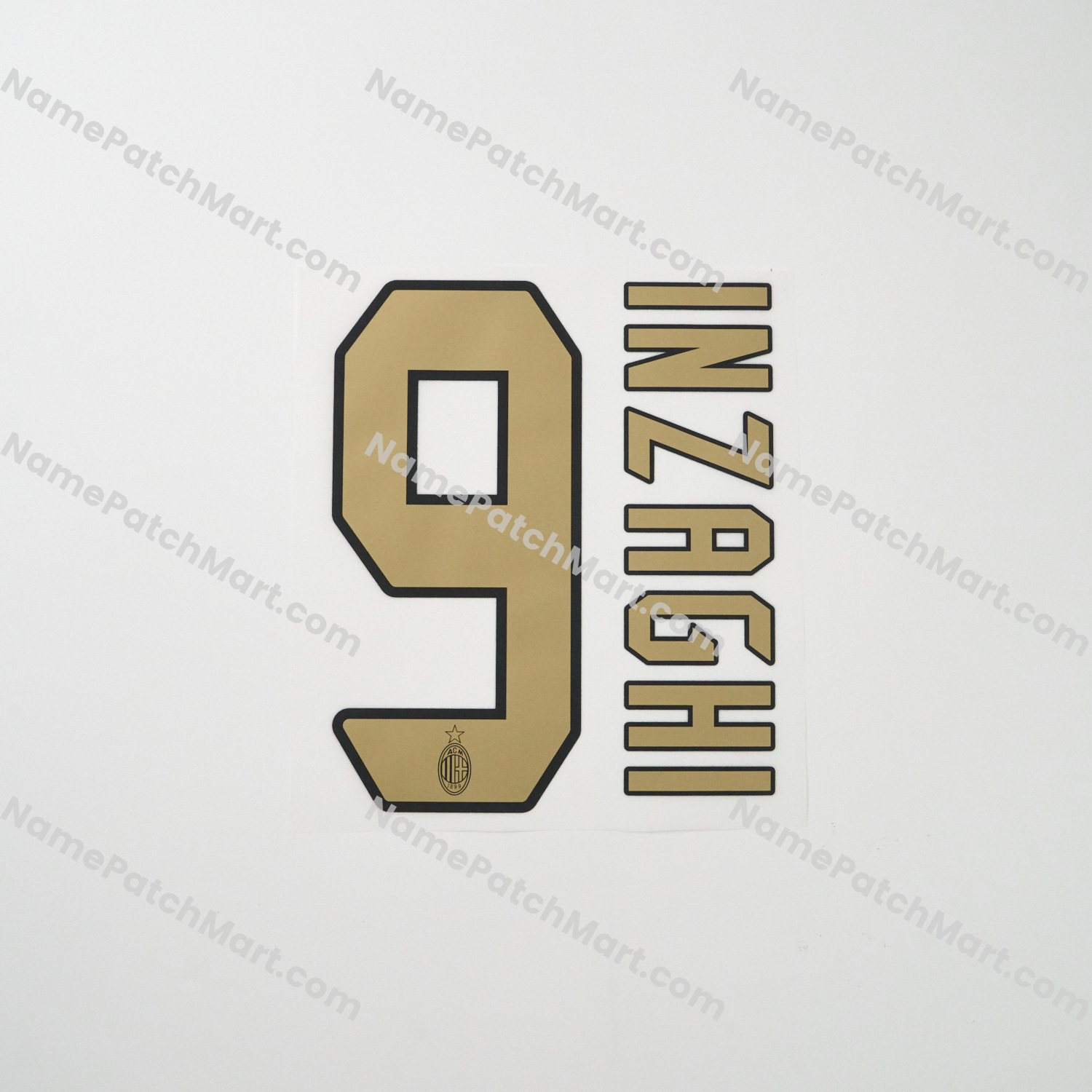 Inzaghi #9 - AC Milan 2004-07 Home  | Name Number Set - NamePatchMart.COM