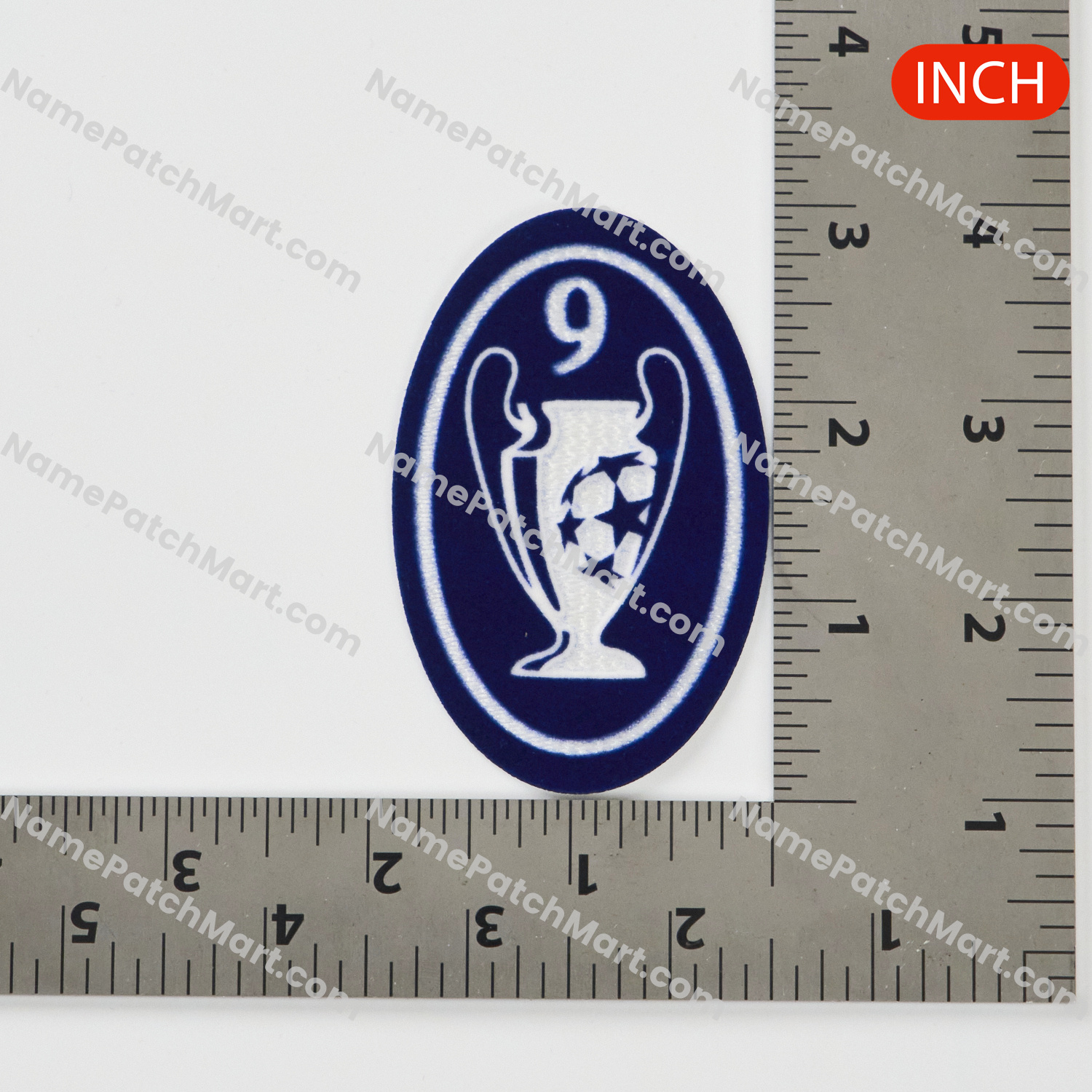 2003-06 UEFA Champions League '9 Times Winner ' Trophy Patch  | Name Number Set - NamePatchMart.COM