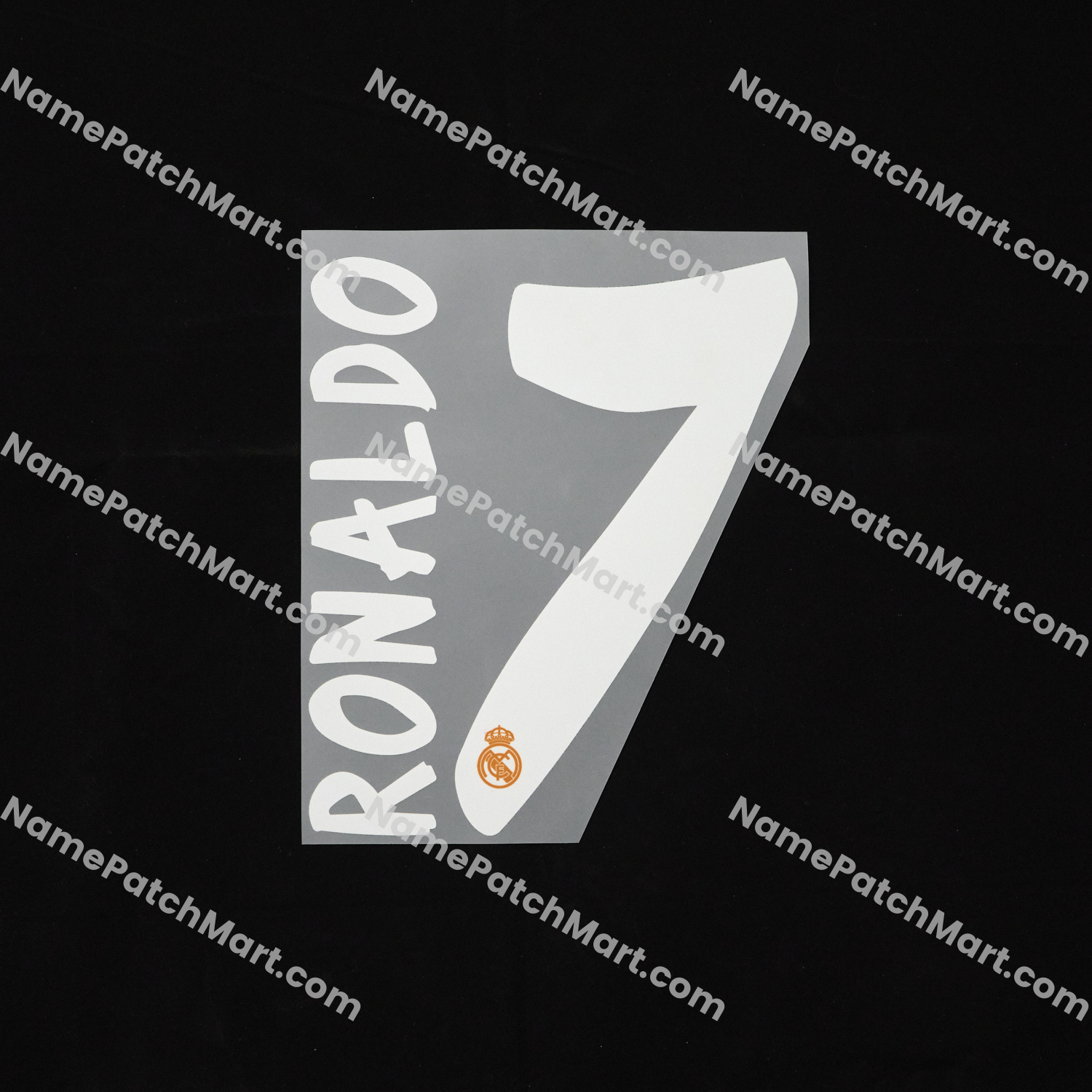 Ronaldo #7 (Champions League) - Real Madrid 2013-14 Away  | Name Number Set - NamePatchMart.COM