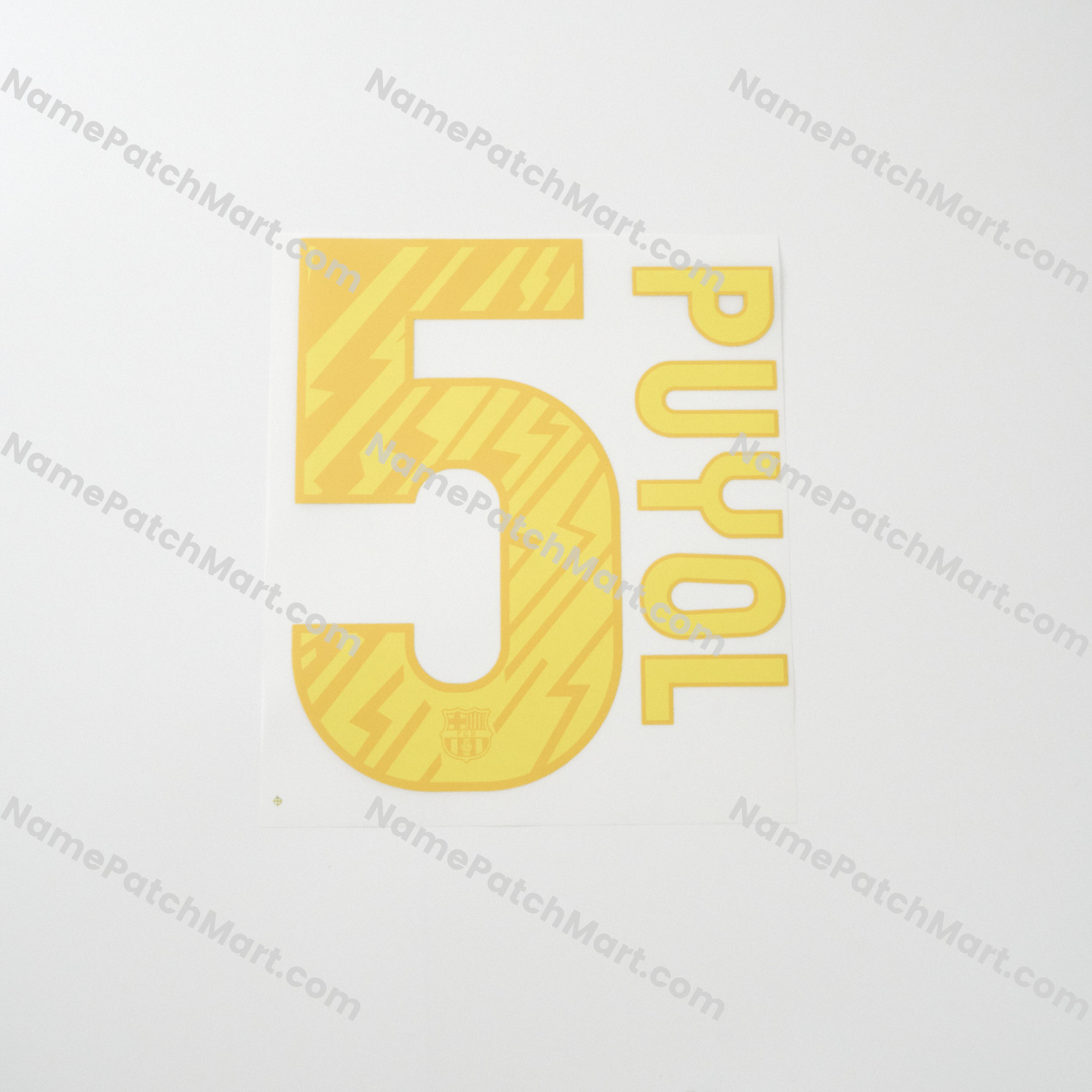 Puyol #5 - Retro Barcelona 2010-11 Home  | Name Number Set - NamePatchMart.COM