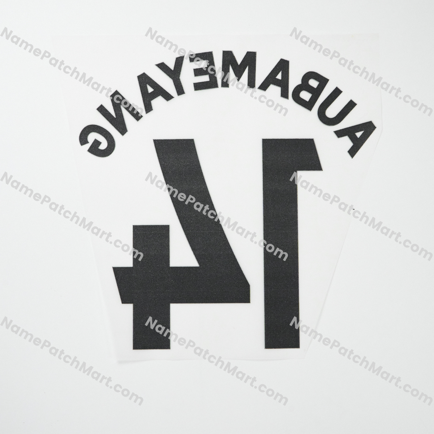 Aubameyang #14 (Premier League) - Arsenal 2019-20 Home  | Name Number Set - NamePatchMart.COM